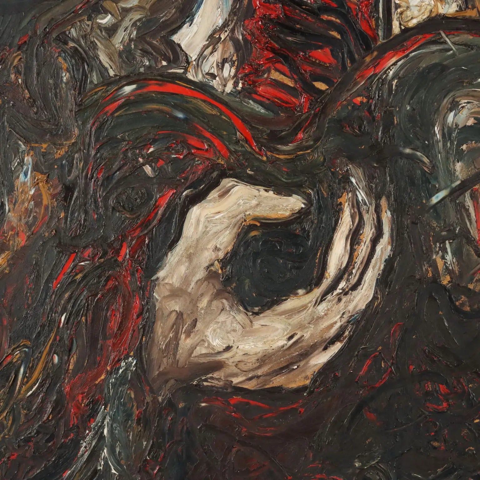Contemporary Painting Signed Antonio Manzoni Mixed Technique '900