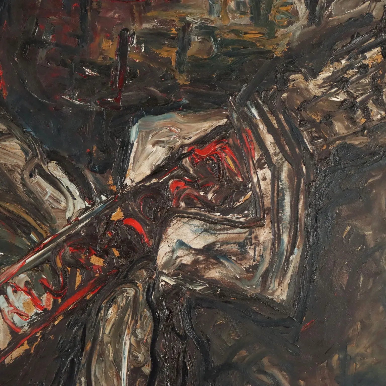 Contemporary Painting Signed Antonio Manzoni Mixed Technique '900