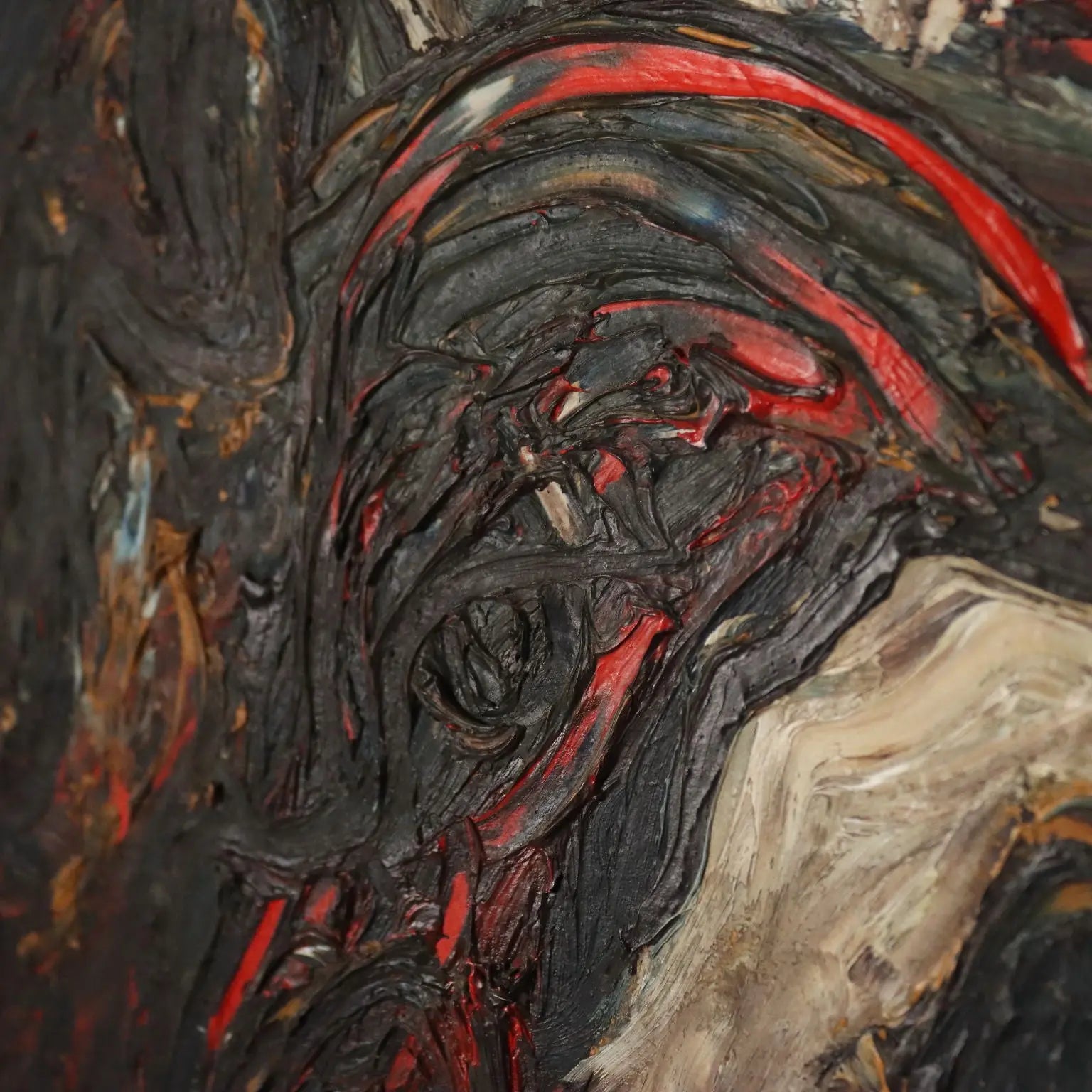Contemporary Painting Signed Antonio Manzoni Mixed Technique '900
