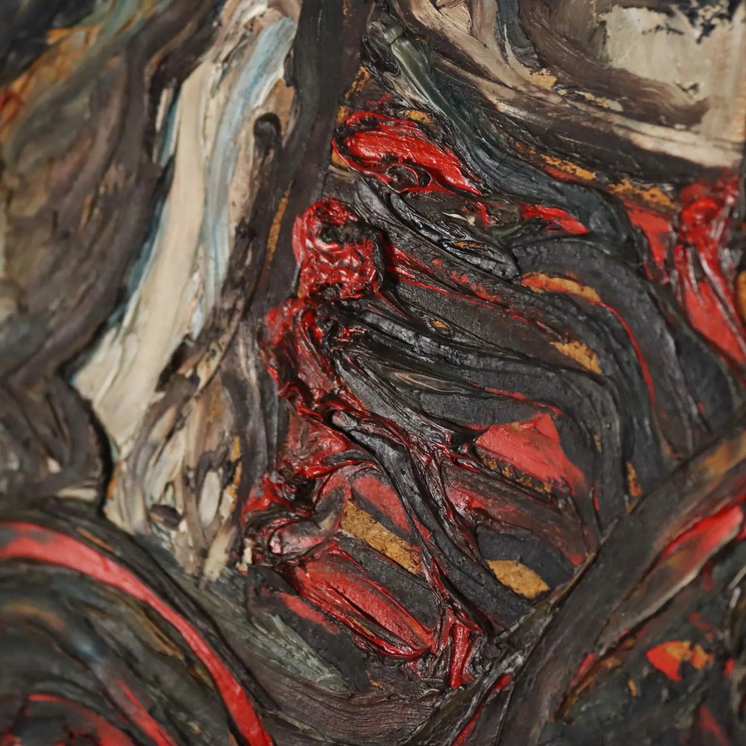 Contemporary Painting Signed Antonio Manzoni Mixed Technique '900