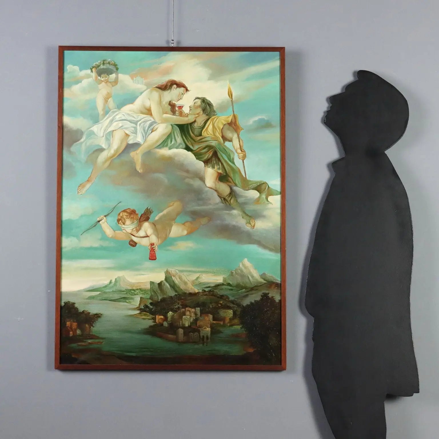 Contemporary Painting Signed A. Cappuccio Homage to Davide Campari 1987