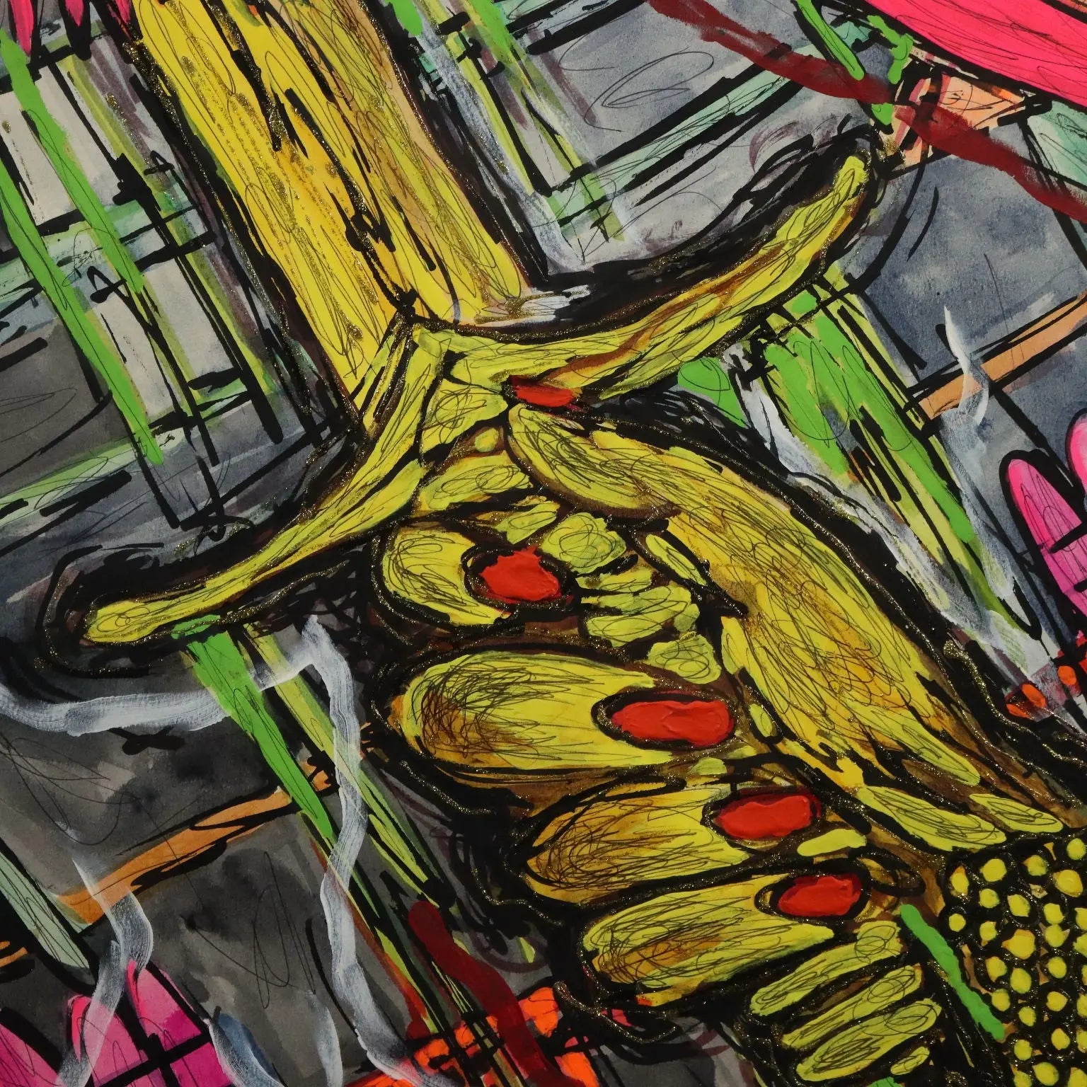 Contemporary Painting Carlos Zerpa Acrylic on Cardboard 1985