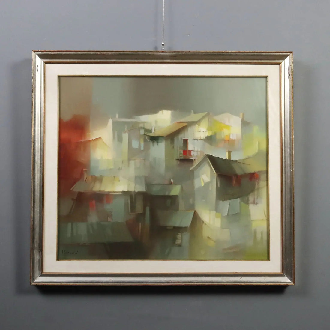 Contemporary Painting Signed Davide Roncarà Landscape XX Century