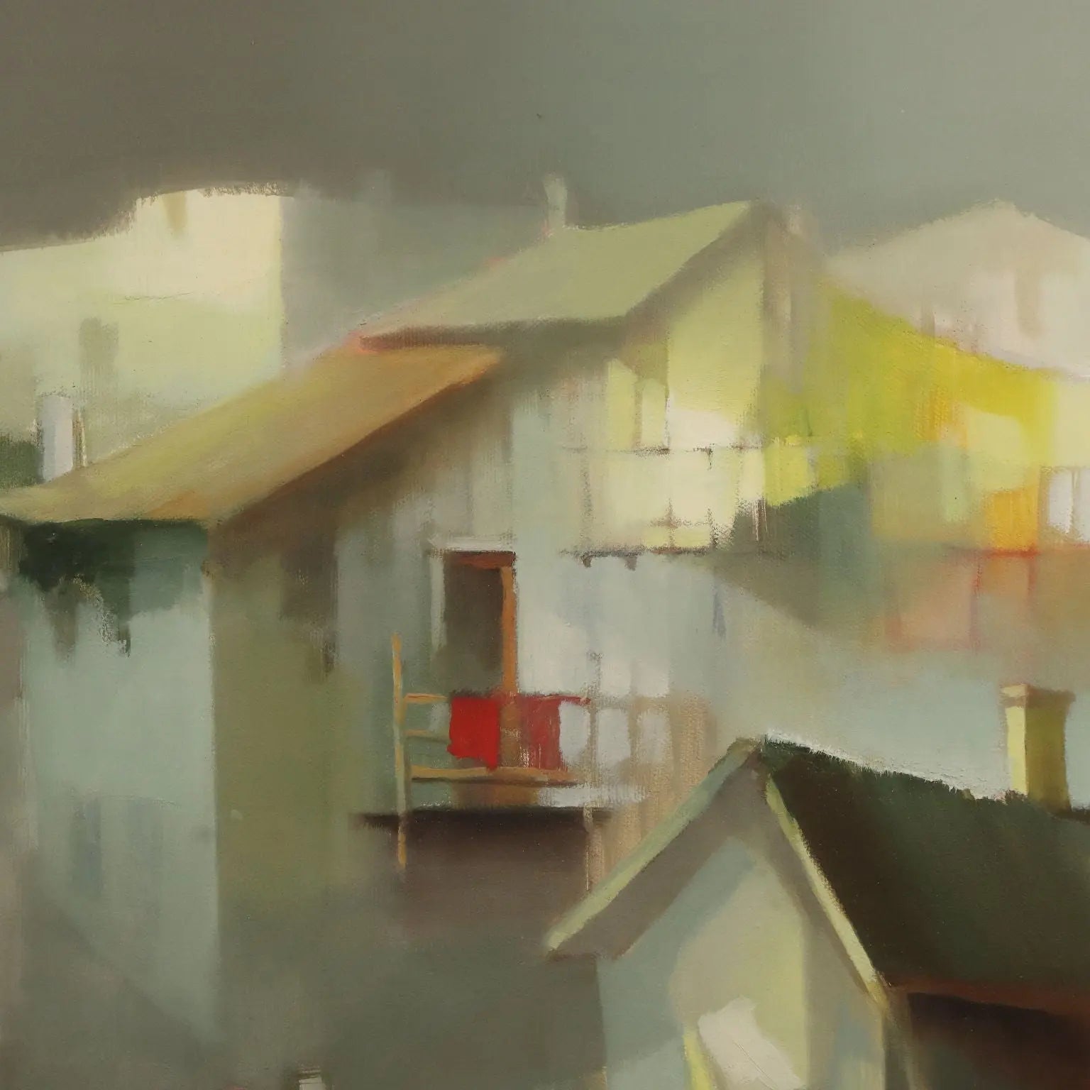Contemporary Painting Signed Davide Roncarà Landscape XX Century