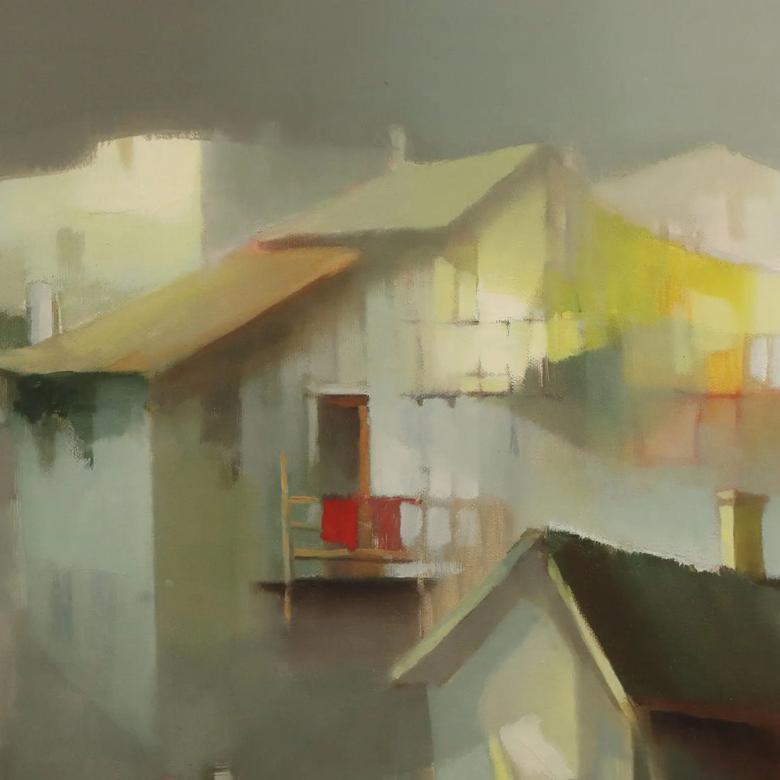 Contemporary Painting Signed Davide Roncarà Landscape XX Century