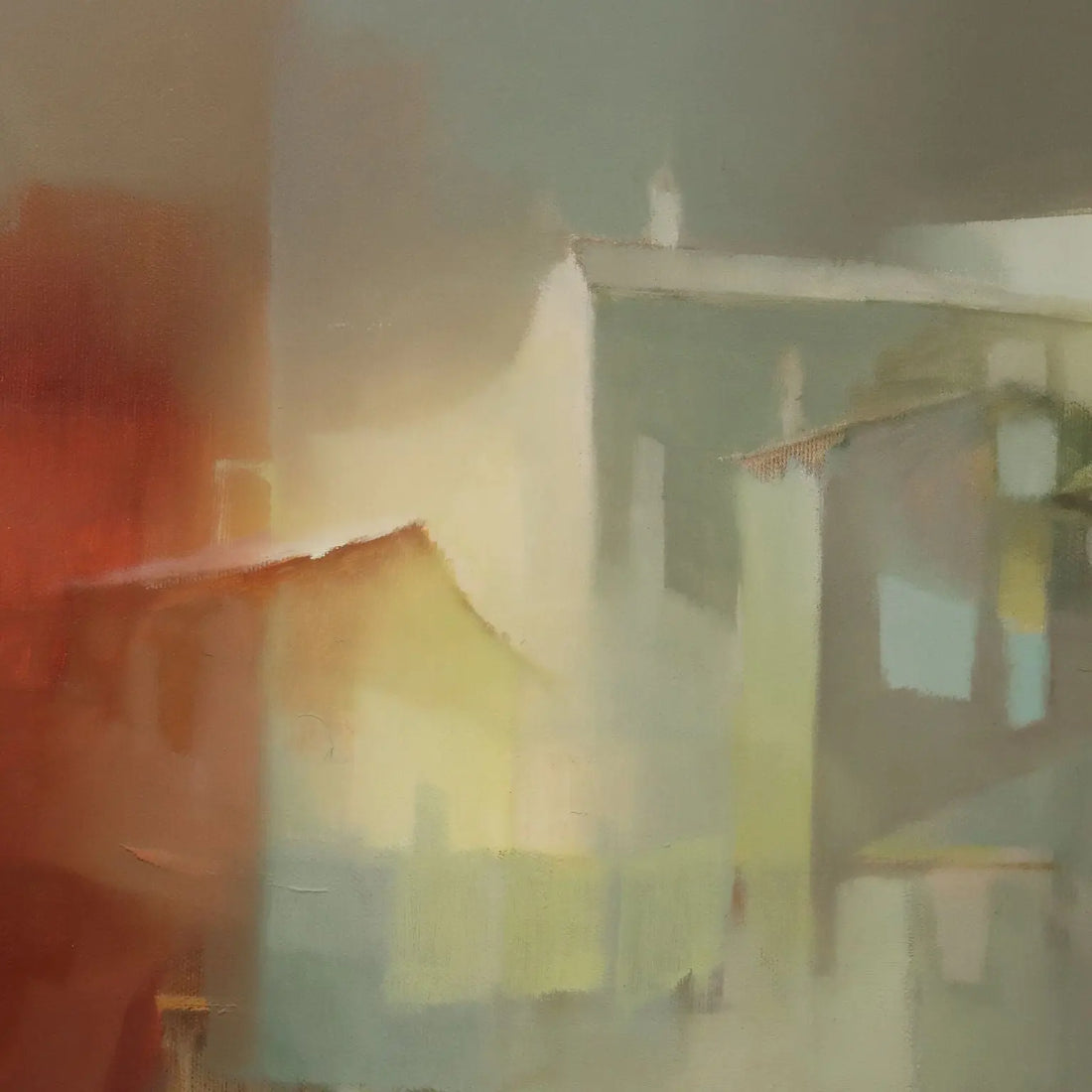 Contemporary Painting Signed Davide Roncarà Landscape XX Century