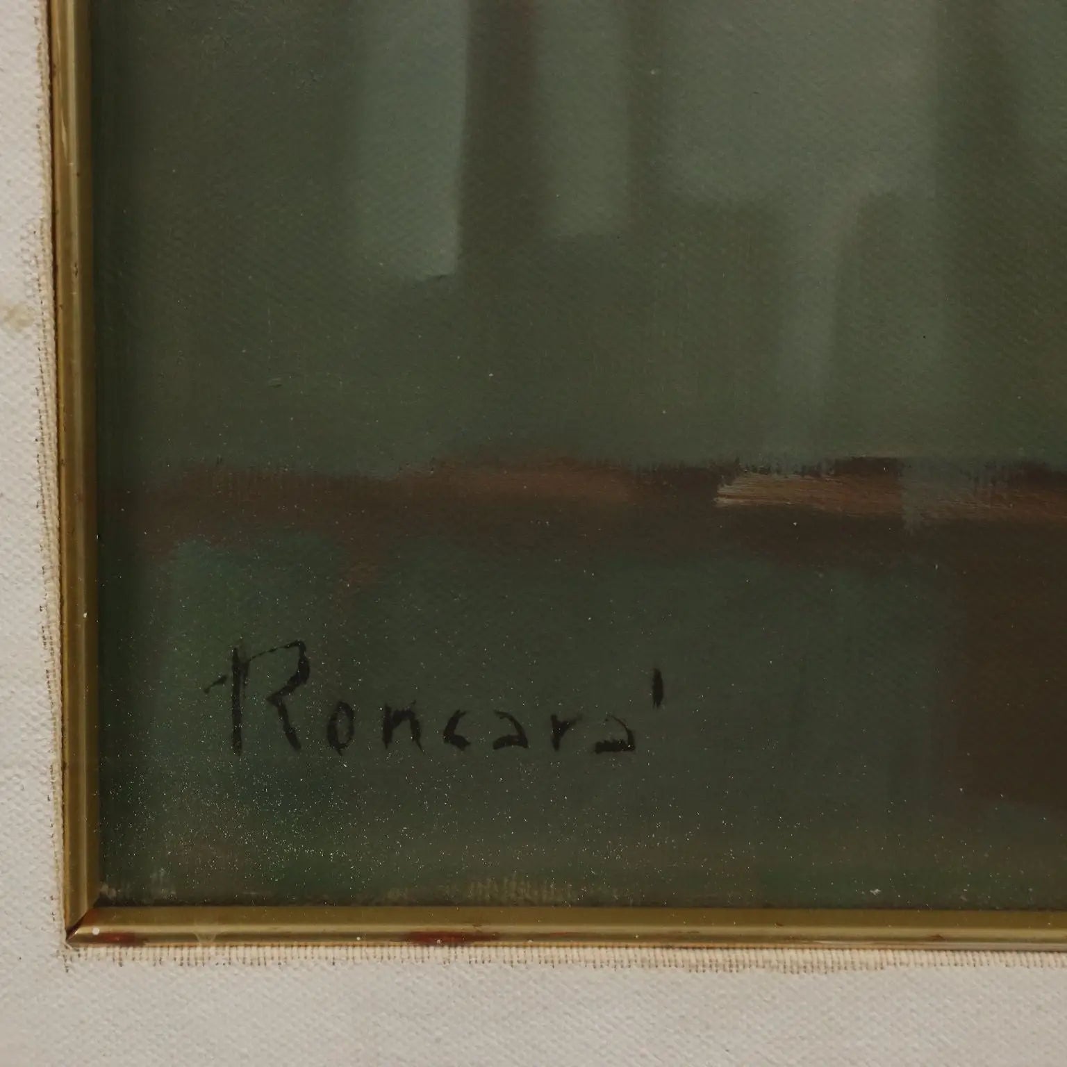 Contemporary Painting Signed Davide Roncarà Landscape XX Century