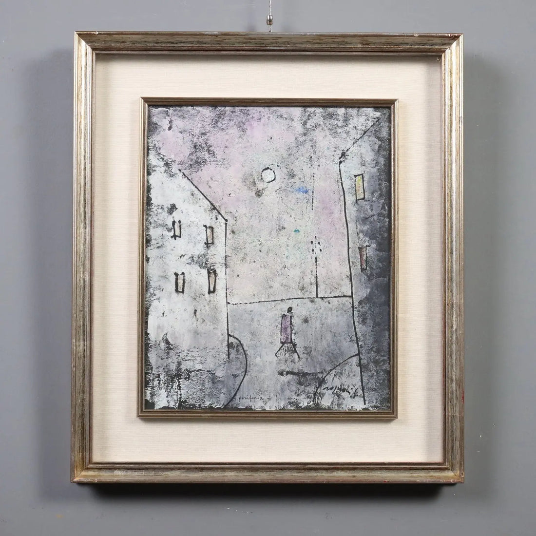 Contemporary Painting Signed Franco Rognoni Mixed Technique '900