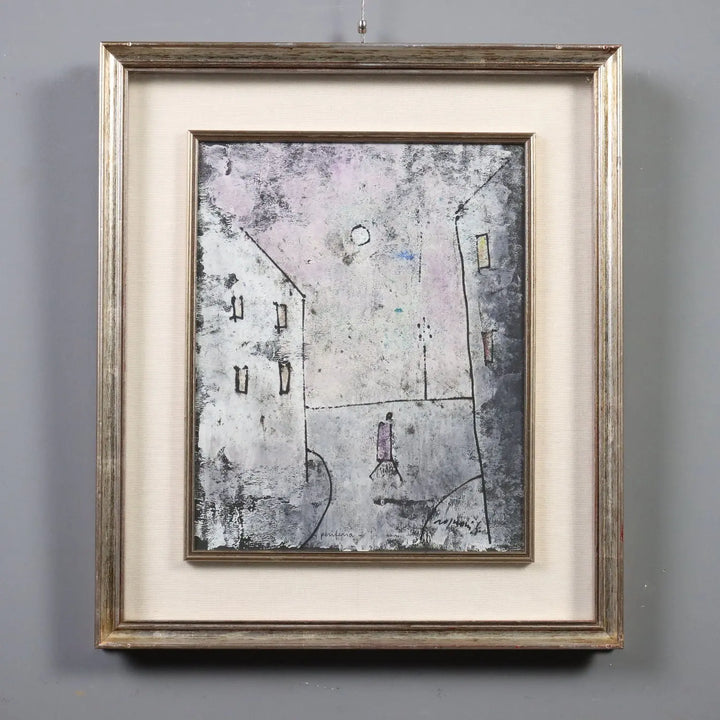 Contemporary Painting Signed Franco Rognoni Mixed Technique '900
