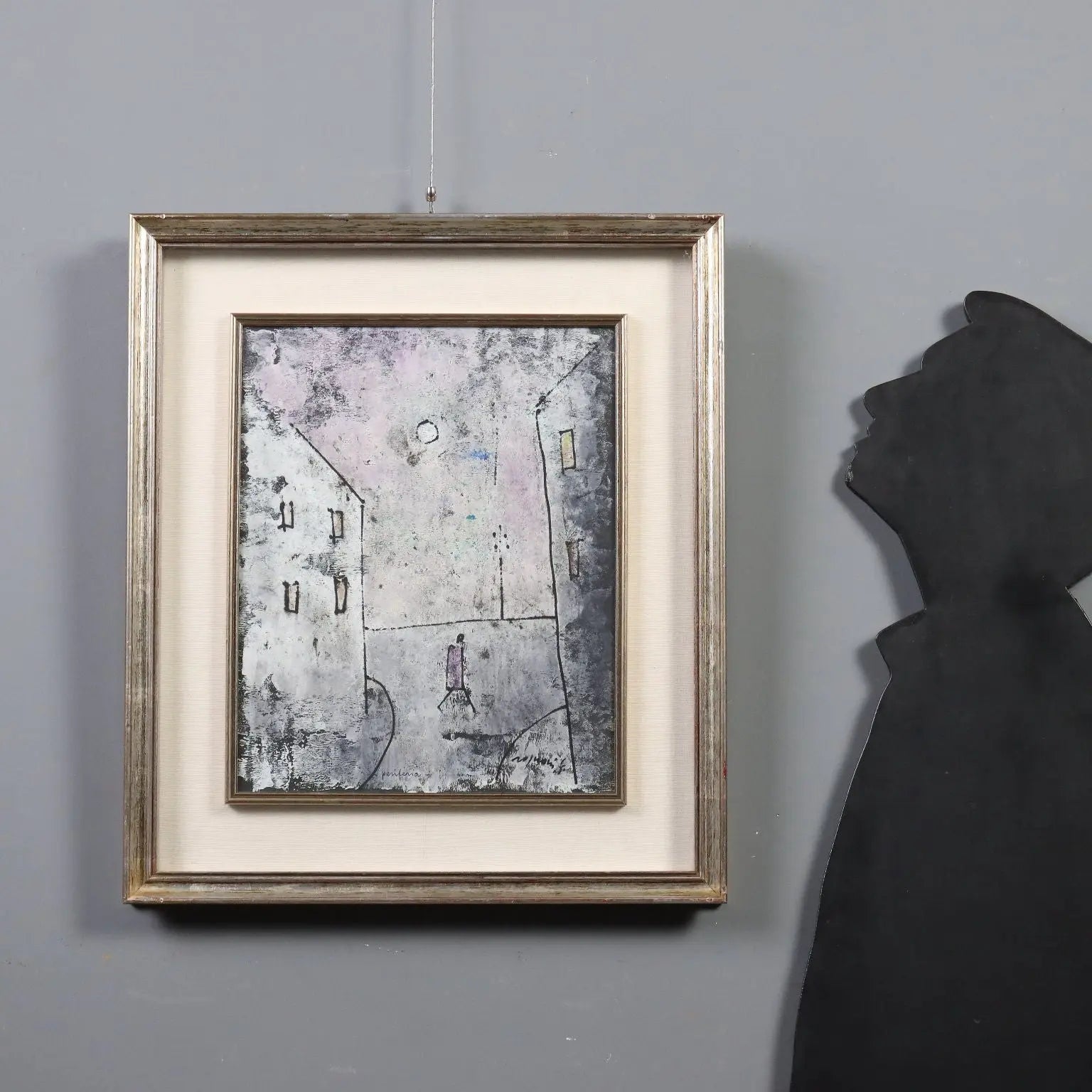 Contemporary Painting Signed Franco Rognoni Mixed Technique '900