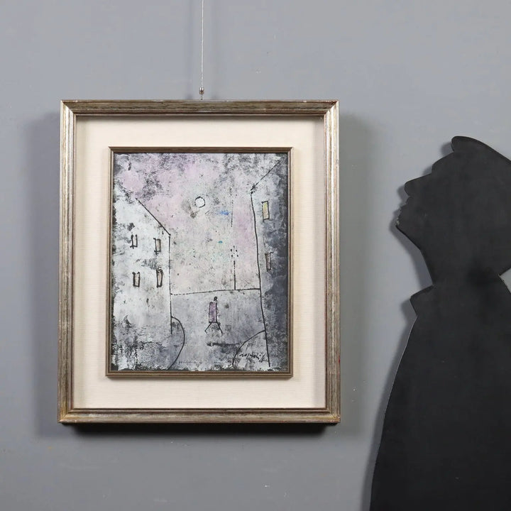 Contemporary Painting Signed Franco Rognoni Mixed Technique '900