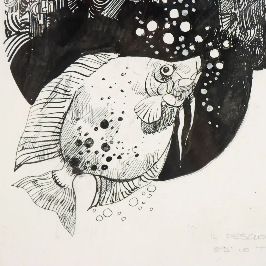 Contemporary Drawing Signed Sergio Toppi Comic Book XX Century
