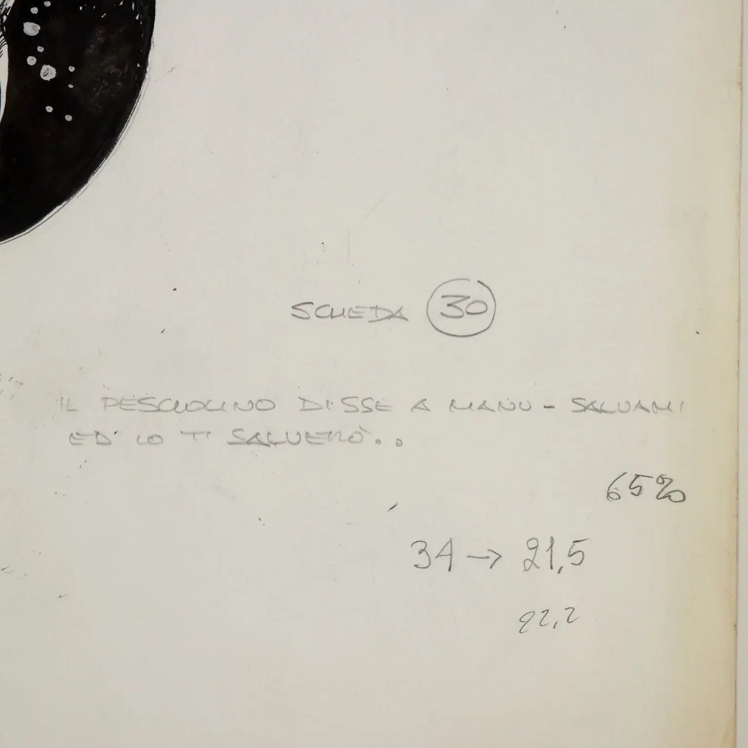 Contemporary Drawing Signed Sergio Toppi Comic Book XX Century