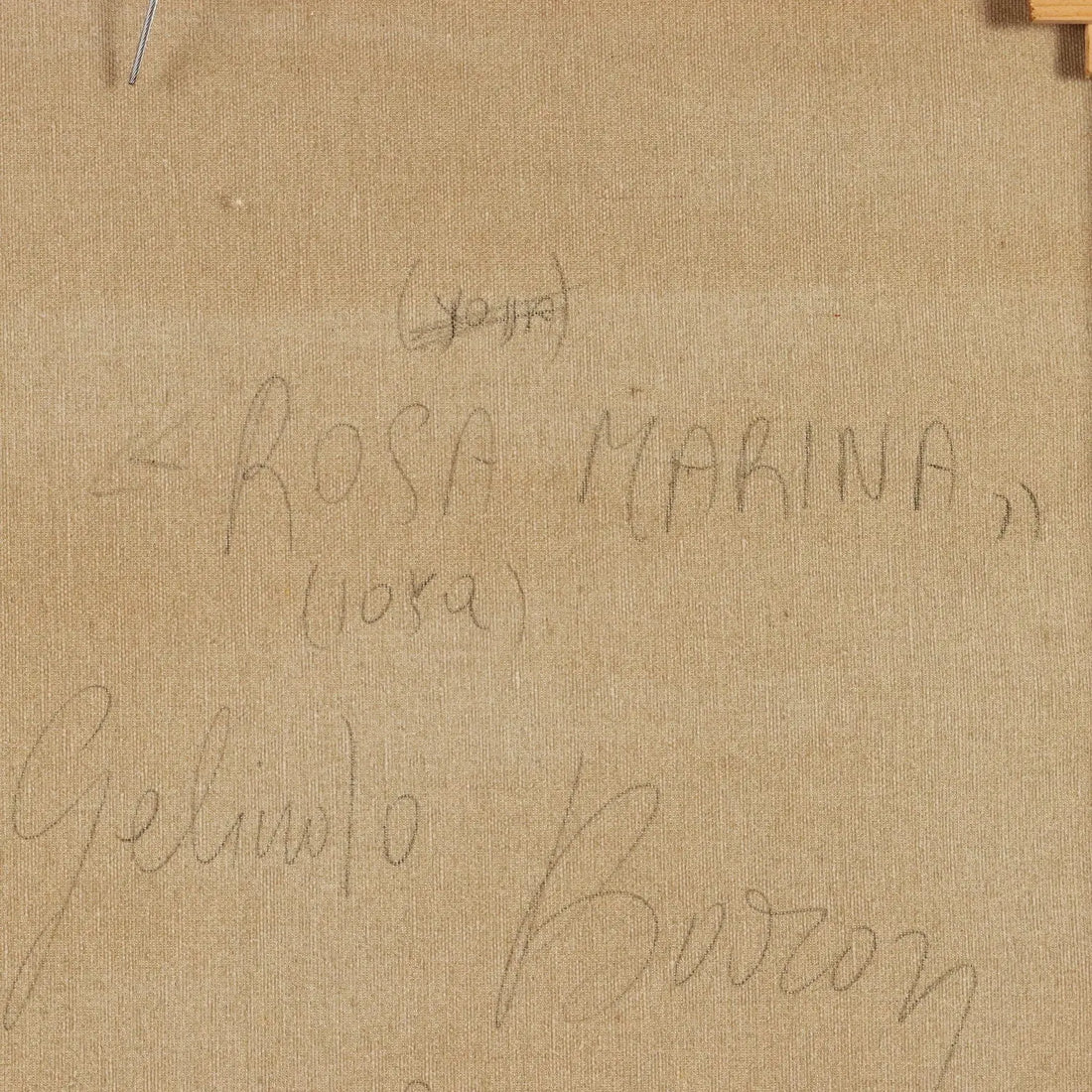 Contemporary Painting Signed Gelindo Baron Rosa Marina XX Century