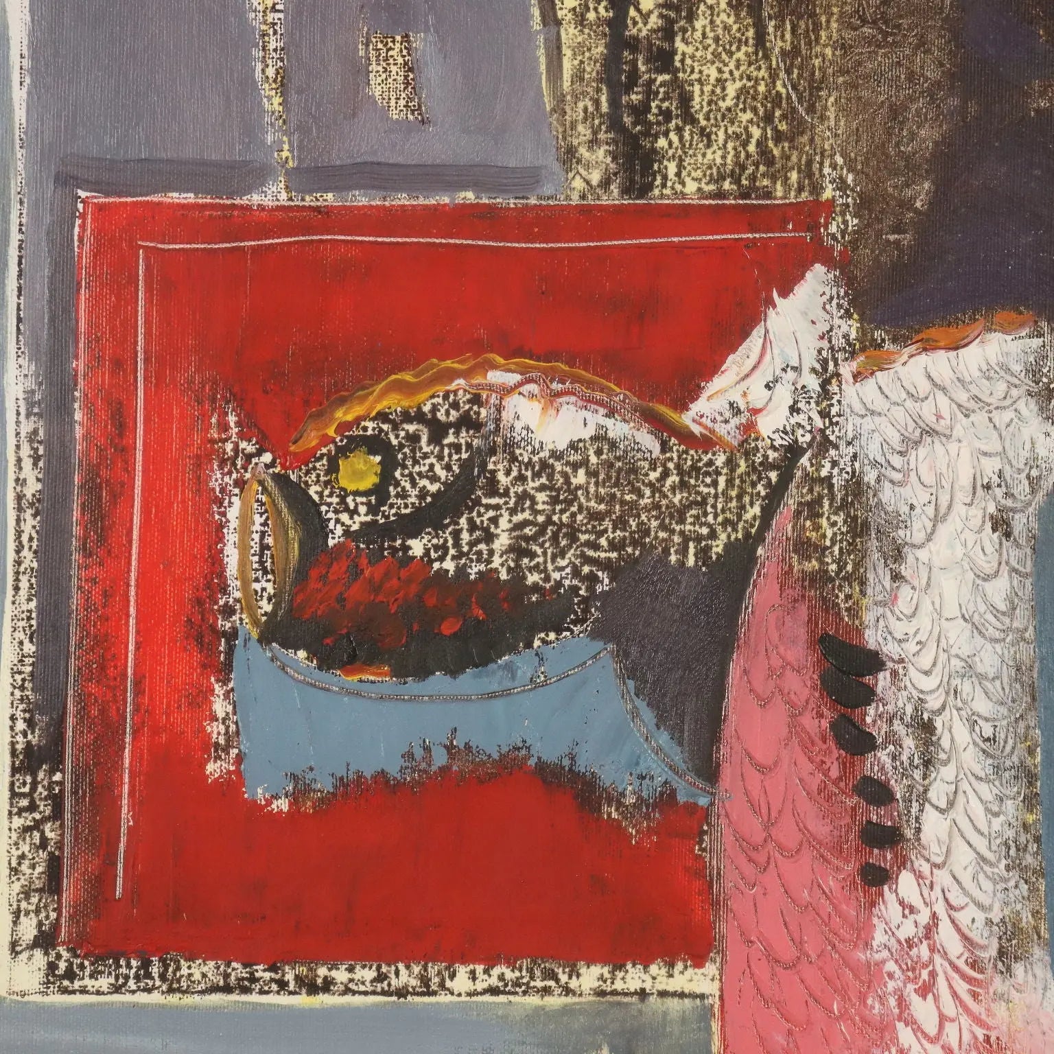 Contemporary Painting Signed Gelindo Baron Rosa Marina XX Century