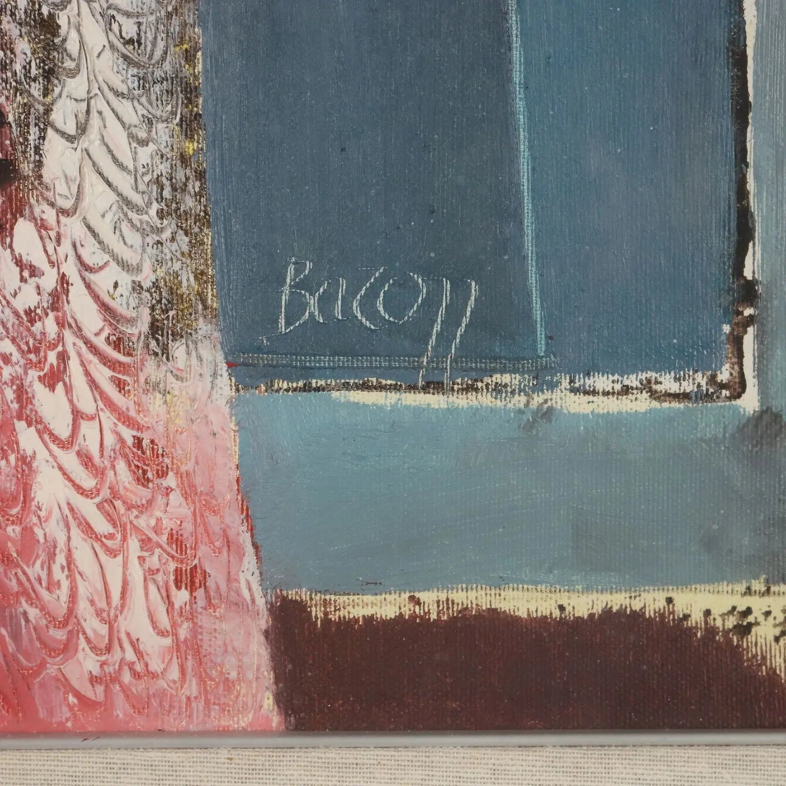 Contemporary Painting Signed Gelindo Baron Rosa Marina XX Century