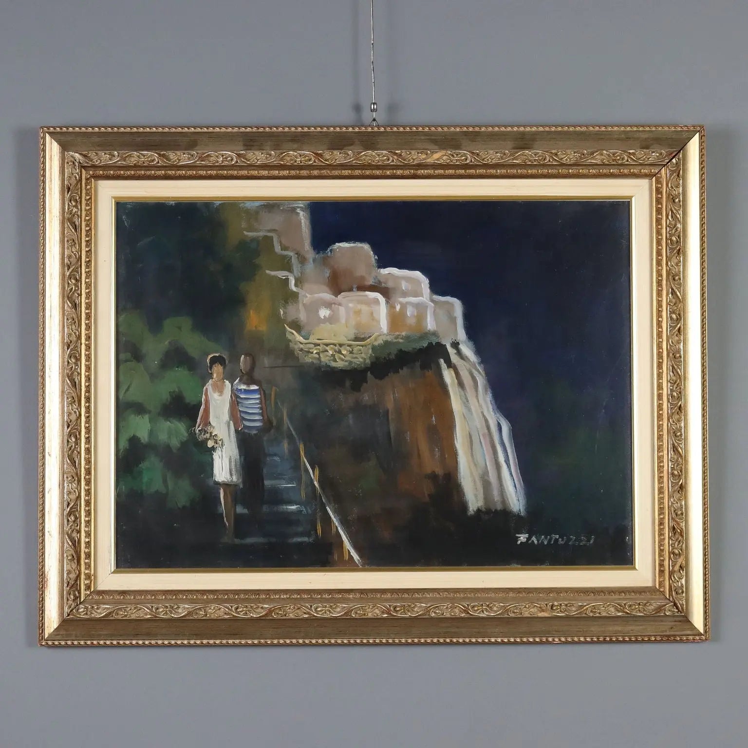 Contemporary Painting Signed Eliano Fantuzzi Landscape XX Century