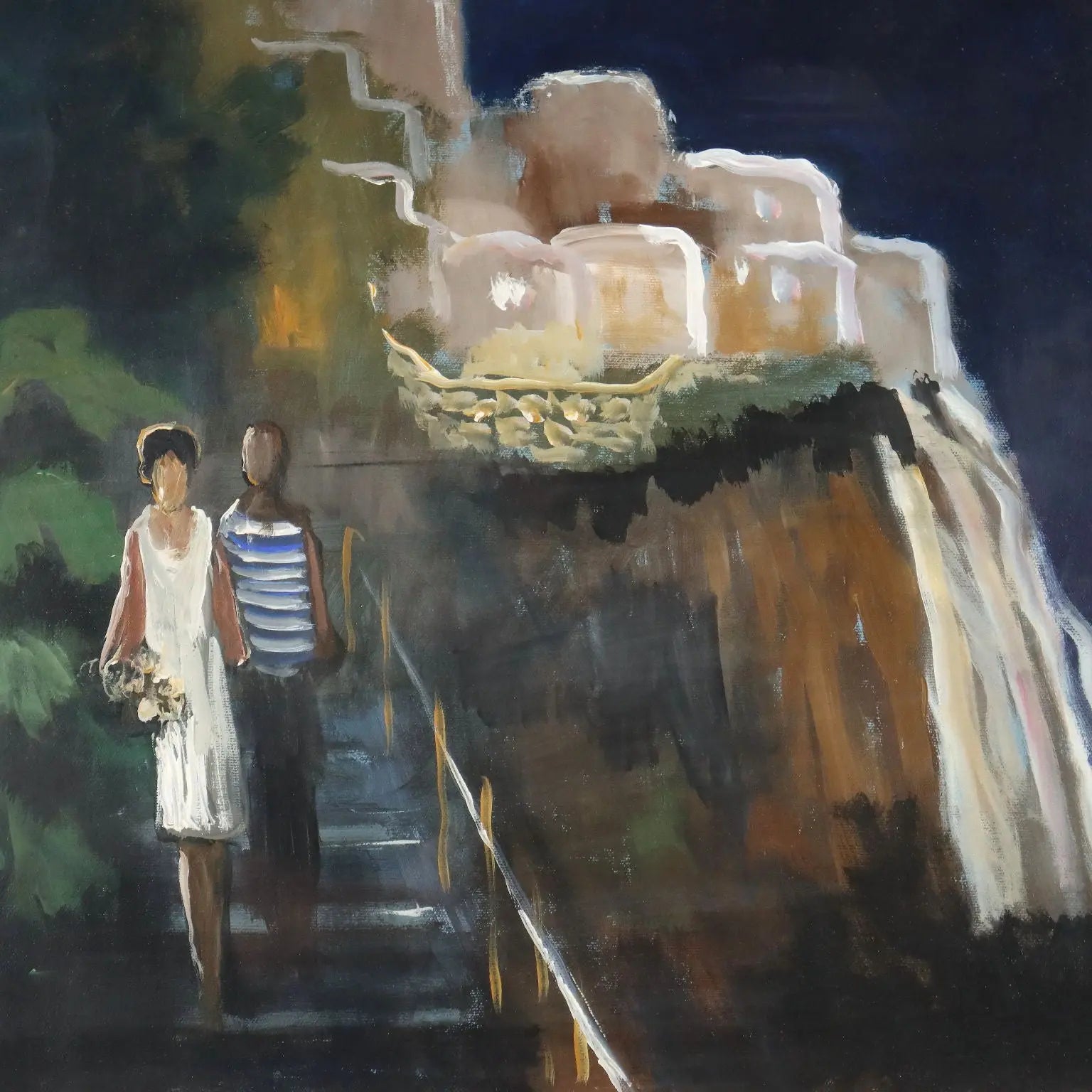 Contemporary Painting Signed Eliano Fantuzzi Landscape XX Century