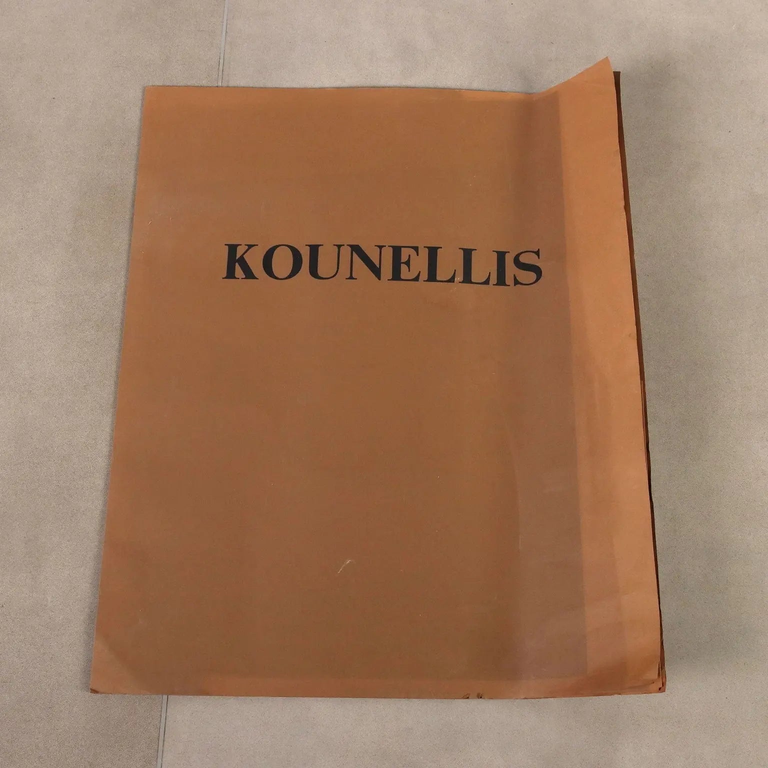 Contemporary Litograph Signed Jannis Kounellis Trains 2002