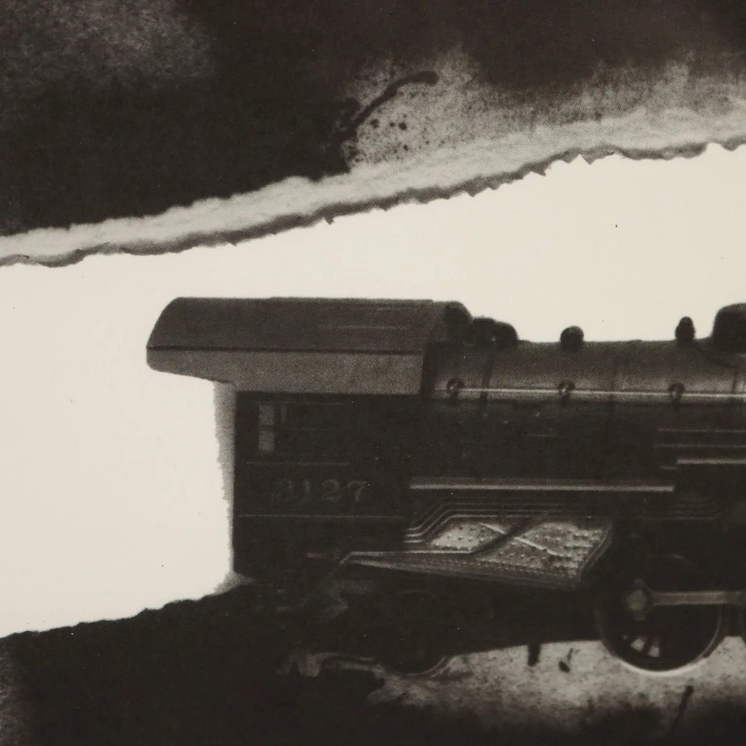 Contemporary Litograph Signed Jannis Kounellis Trains 2002