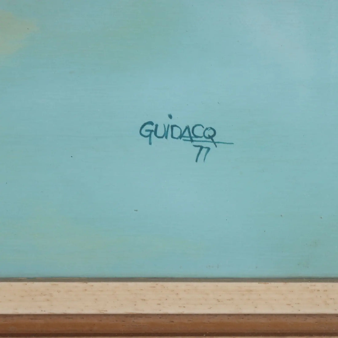 Modern Painting Signed Guido Acquaviva Oil on Canvas 1977