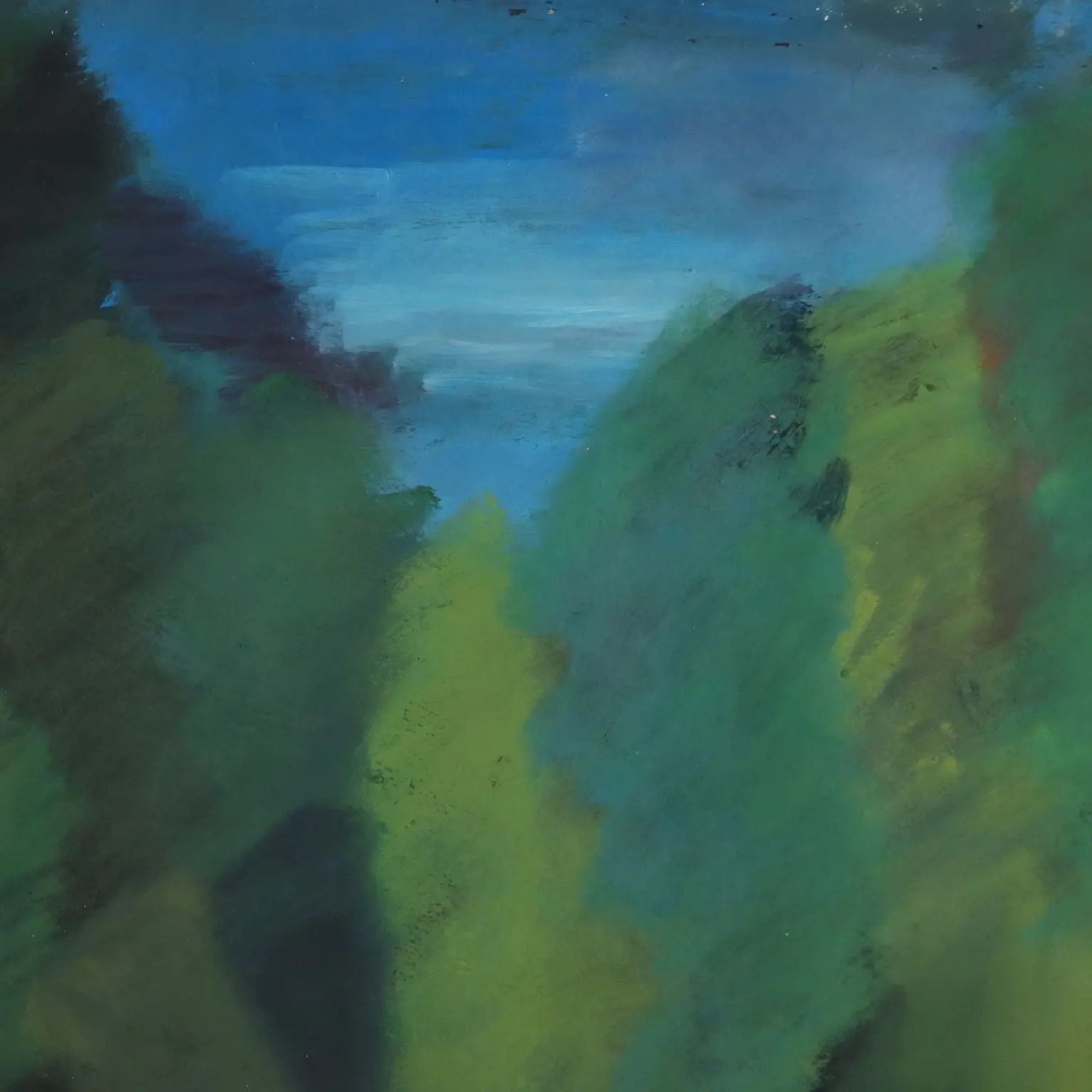Modern Painting Signed Gian Rodolfo D'Accardi Ride in the Woods 1955