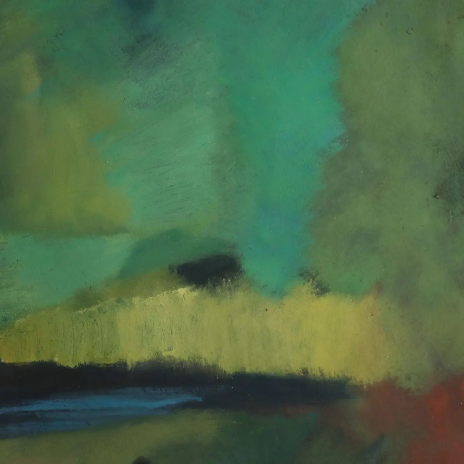Modern Painting Signed Gian Rodolfo D'Accardi Ride in the Woods 1955