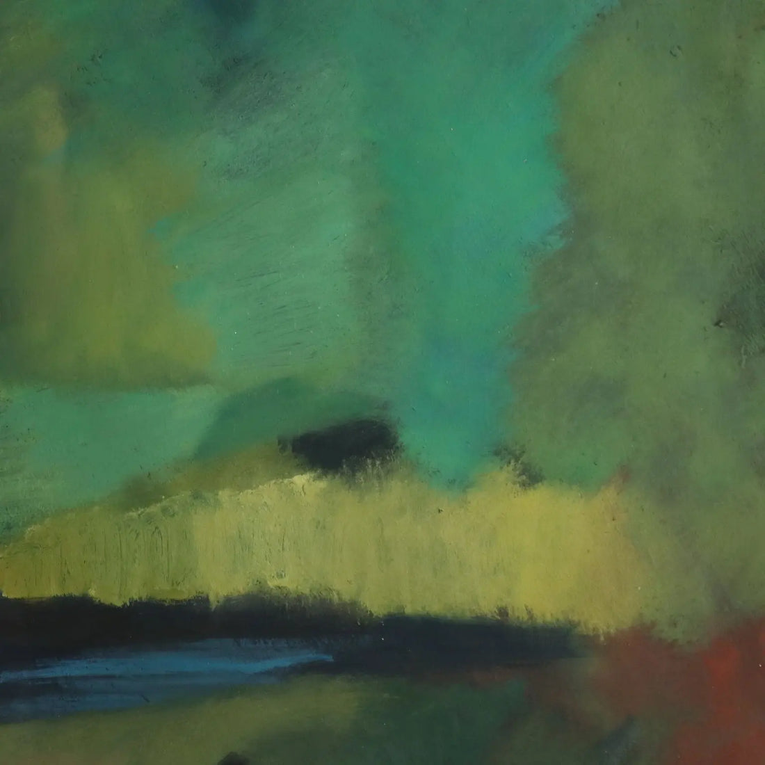 Modern Painting Signed Gian Rodolfo D'Accardi Ride in the Woods 1955