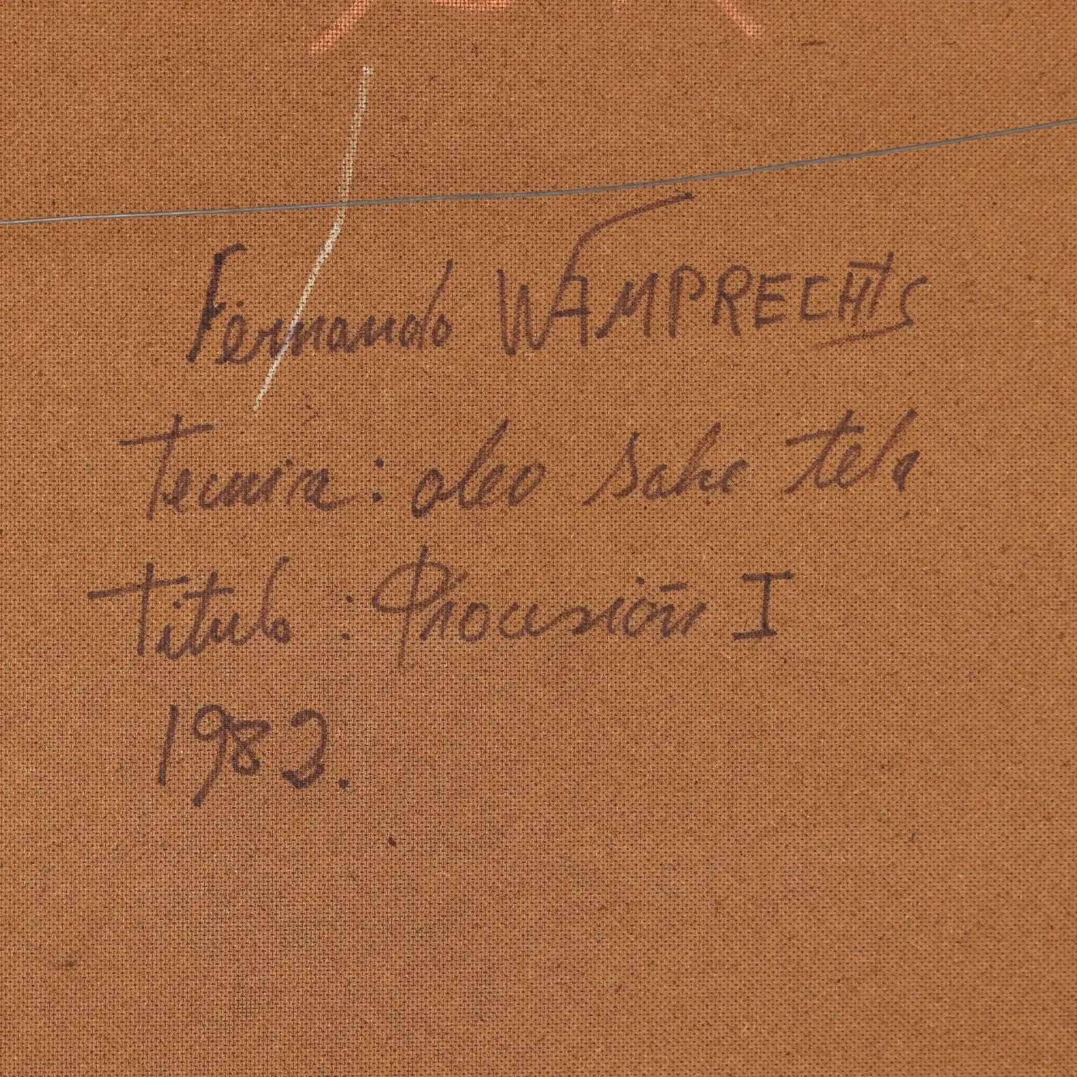 Contemporary Painting Fernando Wamprechts Procession I, 1982