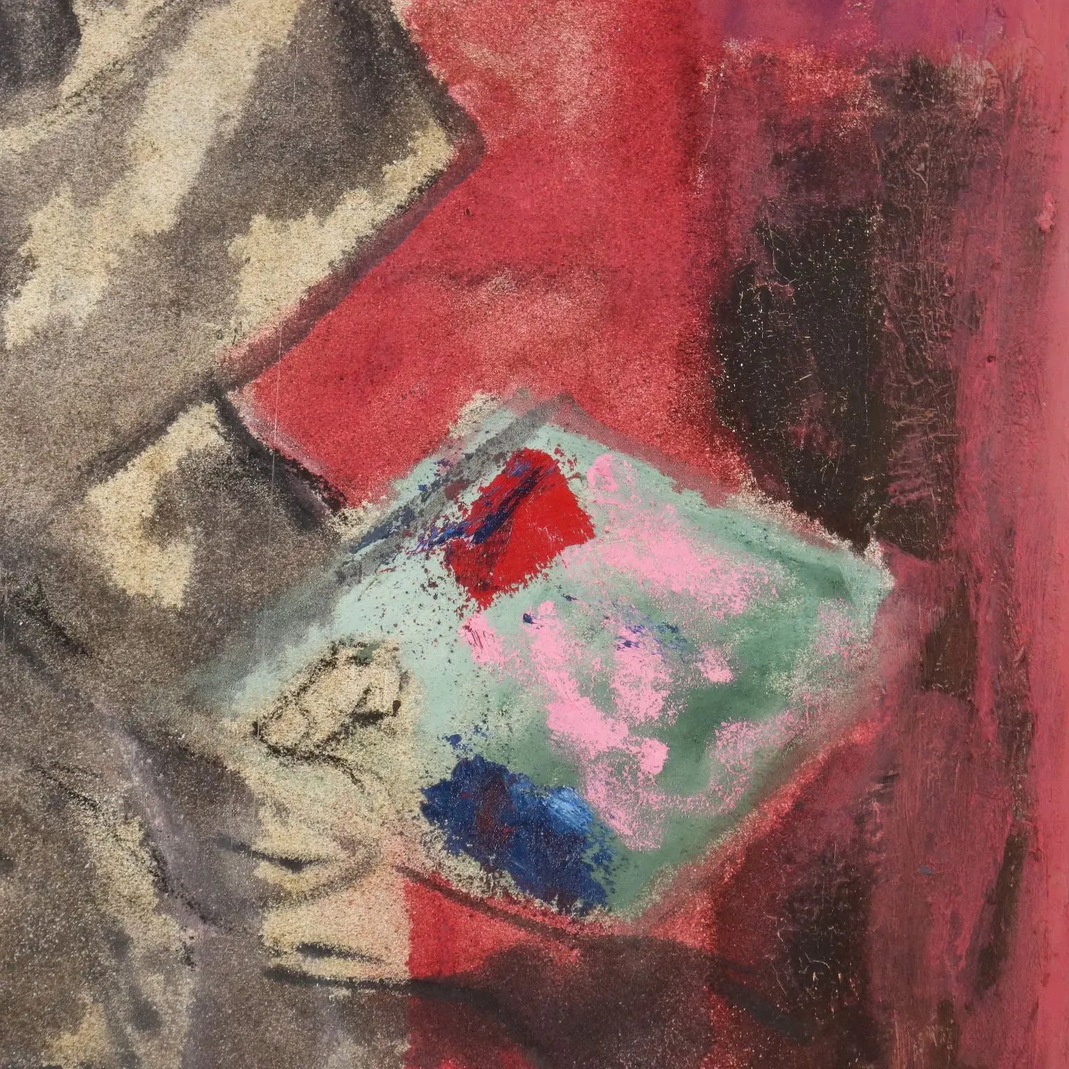 Contemporary Painting Signed Attilio Rossi Oil on Canvas 1987