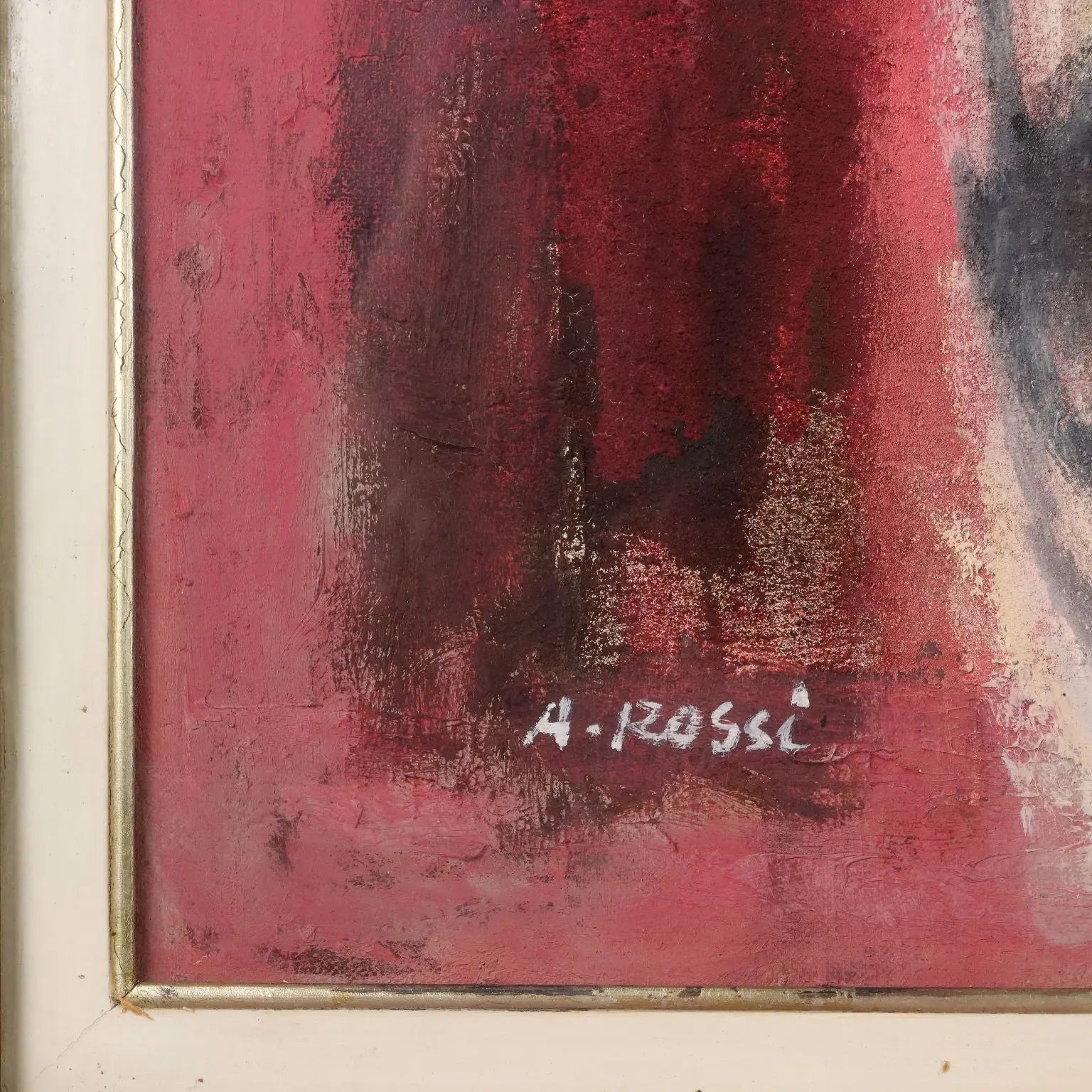 Contemporary Painting Signed Attilio Rossi Oil on Canvas 1987
