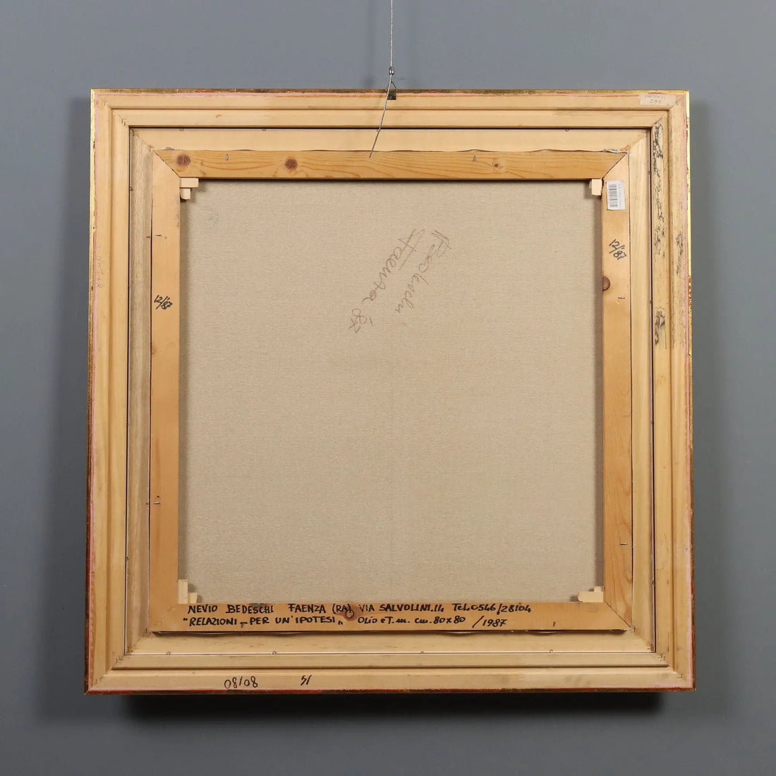 Modern Painting Signed Nevio Bedeschi Relations For a Hypothesis 1987