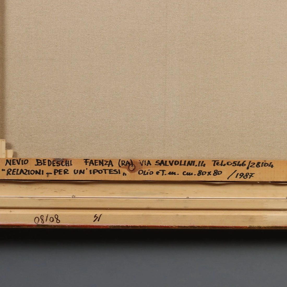 Modern Painting Signed Nevio Bedeschi Relations For a Hypothesis 1987