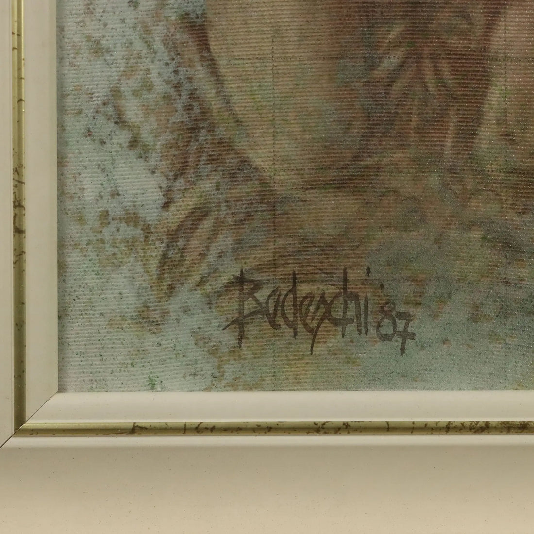 Modern Painting Signed Nevio Bedeschi Relations For a Hypothesis 1987