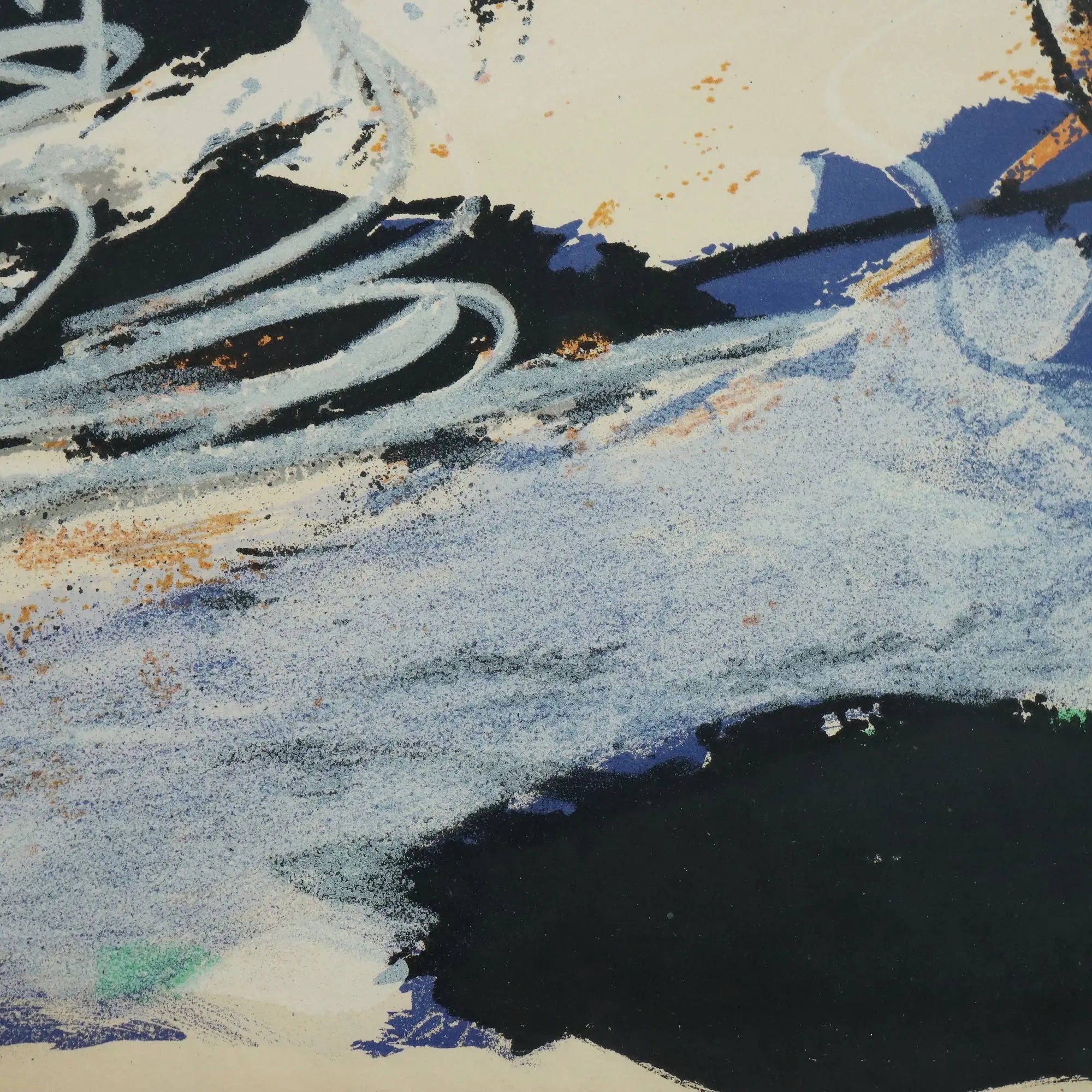 Contemporary Litograph Signed Karel Appel Les Anges Noirs '900