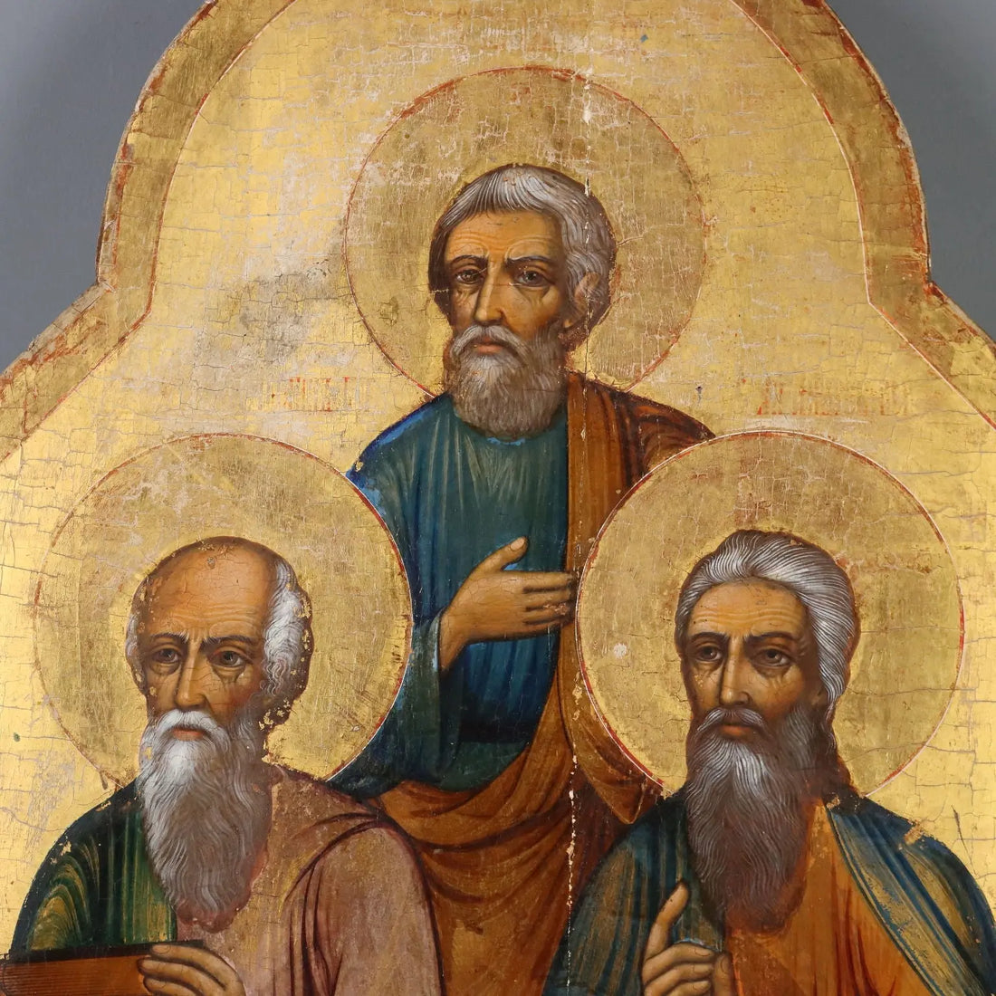 Antique Icon with Religious Subject Tempera on Board XVIII-XIX Century