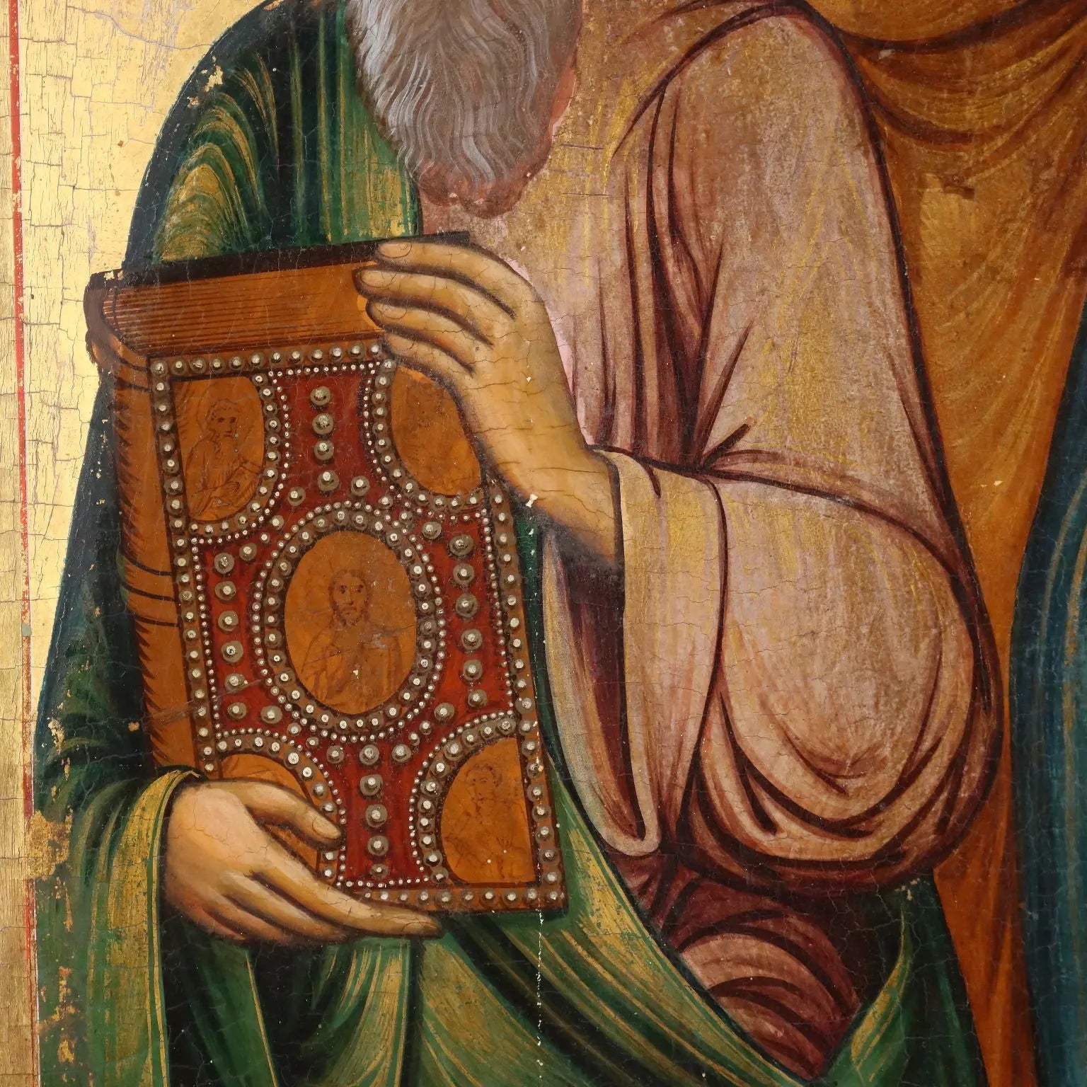 Antique Icon with Religious Subject Tempera on Board XVIII-XIX Century