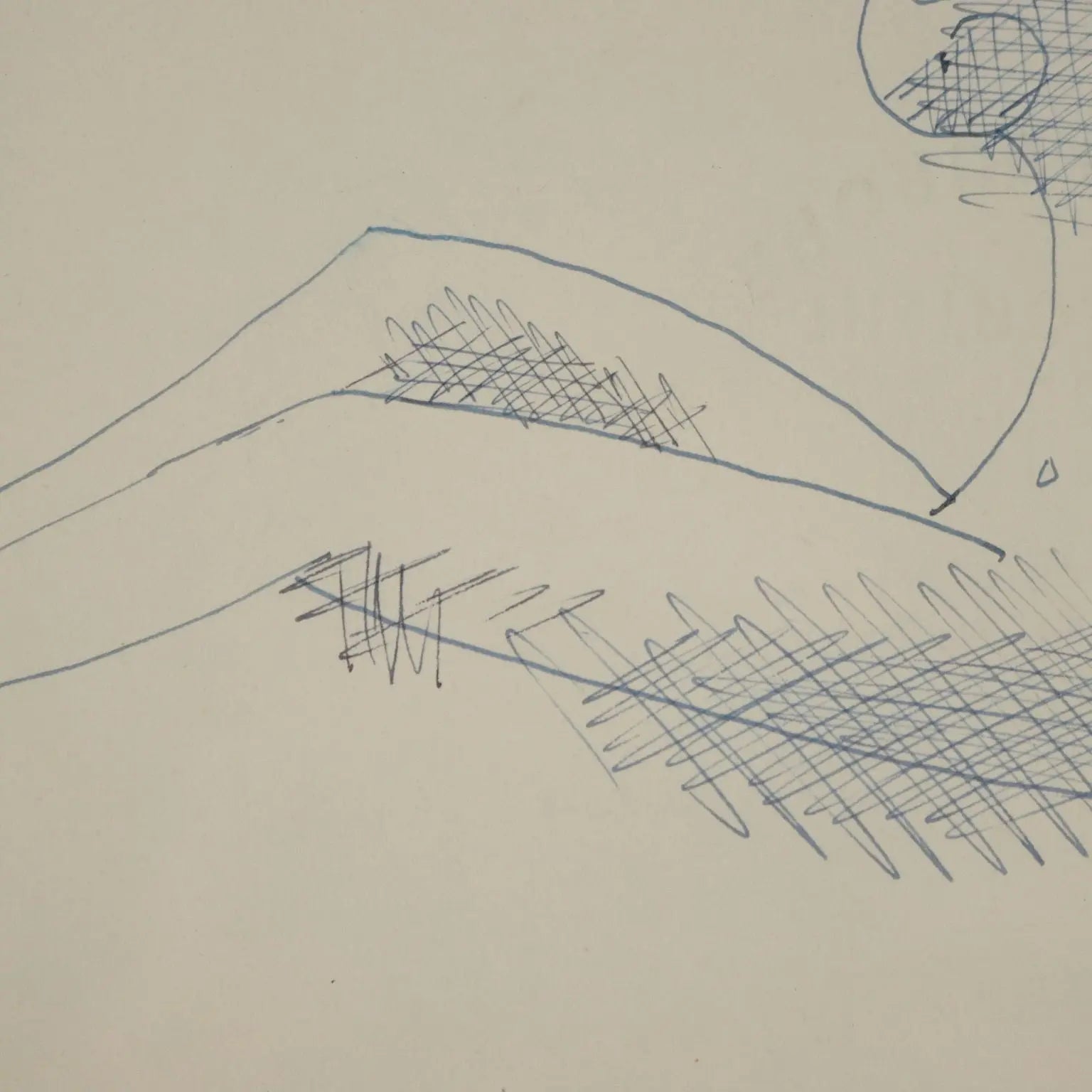 Pen Drawing by Mario Tozzi Figure in Rest 1969 with Authentication Fra - Figure in Rest 1969 | Art | 20th Century