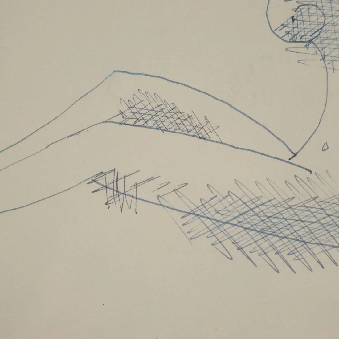 Pen Drawing by Mario Tozzi Figure in Rest 1969 with Authentication Fra - Figure in Rest 1969 | Art | 20th Century