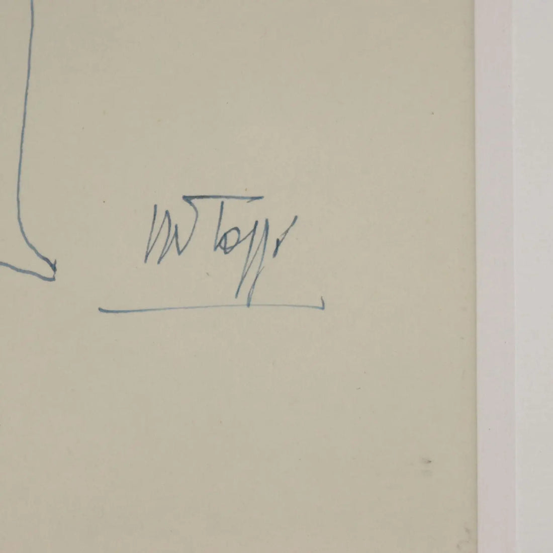 Pen Drawing by Mario Tozzi Figure in Rest 1969 with Authentication Fra - Figure in Rest 1969 | Art | 20th Century