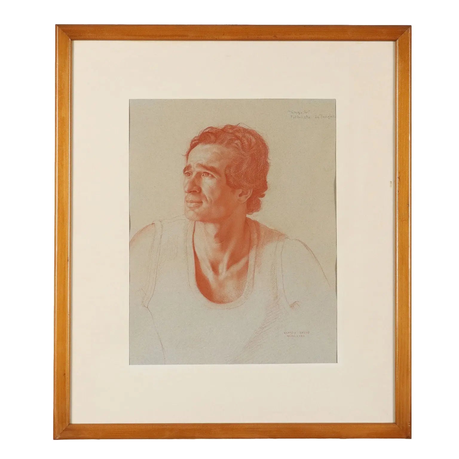 Modern Drawing C. Bravo Camus Chiquito Futbolista de Tanger 1982 - Chiquito Futbolista de Tanger 1982 | Art | 20th Century
