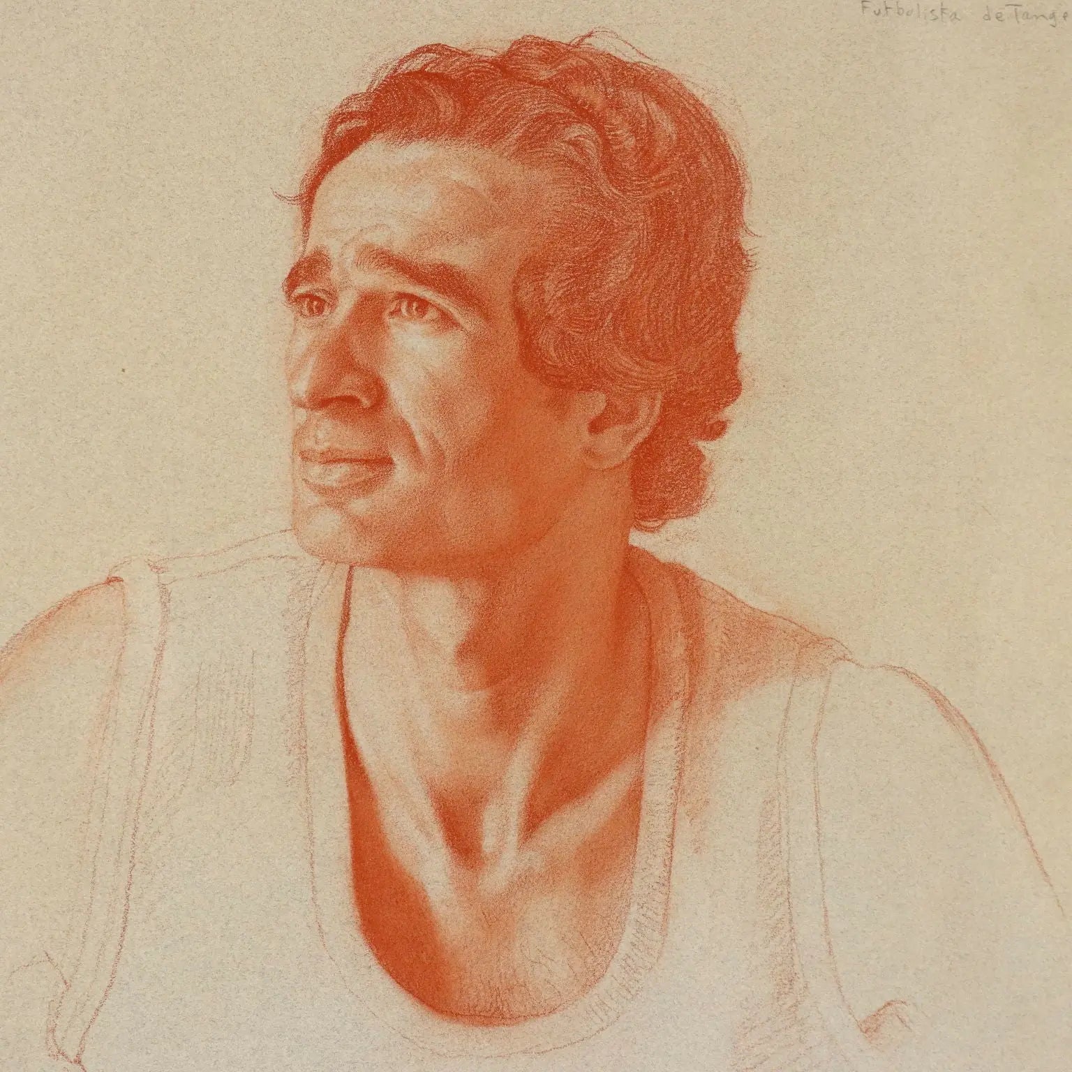Modern Drawing C. Bravo Camus Chiquito Futbolista de Tanger 1982