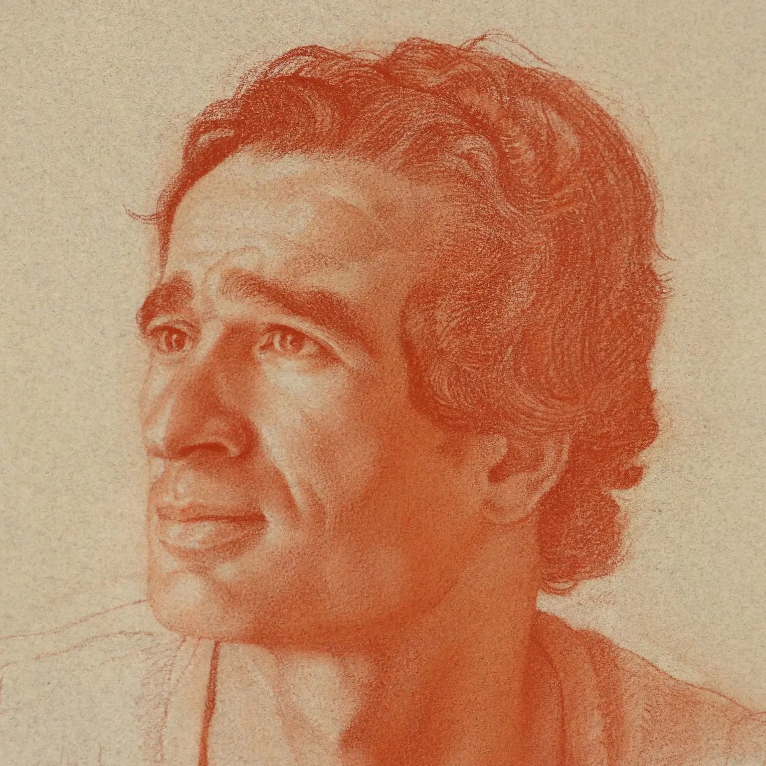 Modern Drawing C. Bravo Camus Chiquito Futbolista de Tanger 1982