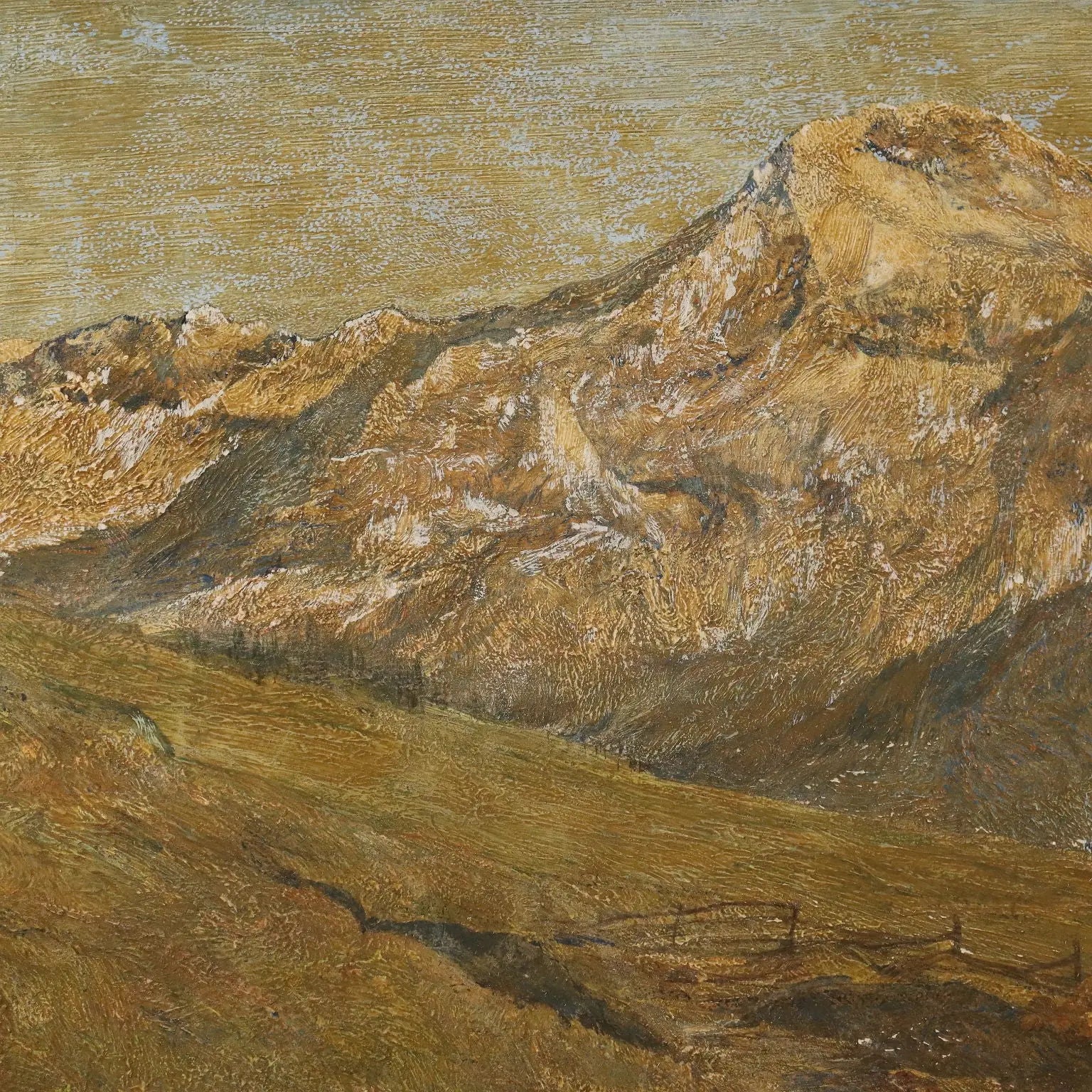 Modern Painting Signed G. Federici Mountain Landscape Oil on Canvas - Mountain Landscape | Art | 20th Century