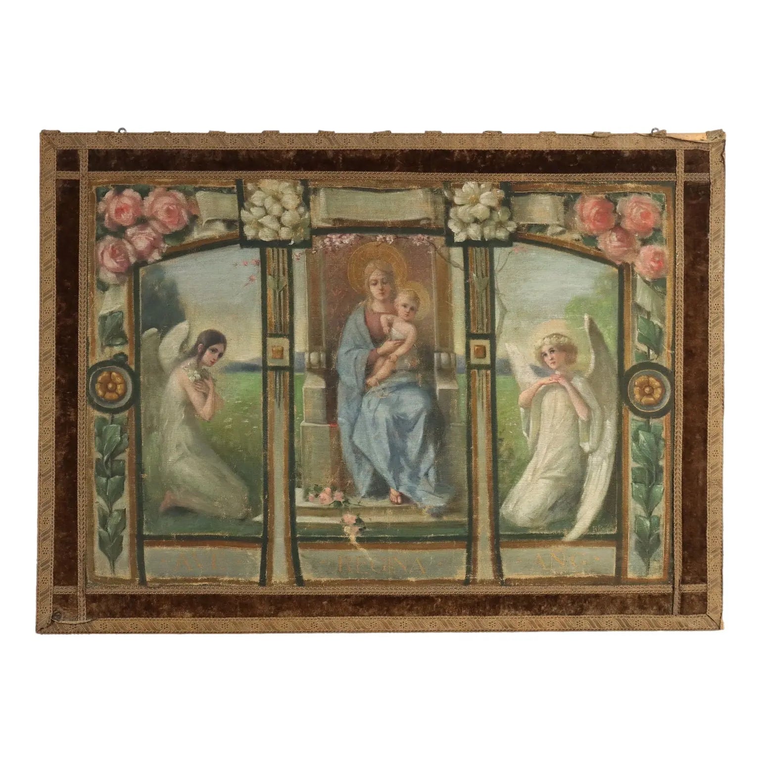 Antique Standard Religious Subject Painting on Canvas XIX-XX Century | Art | 20th Century