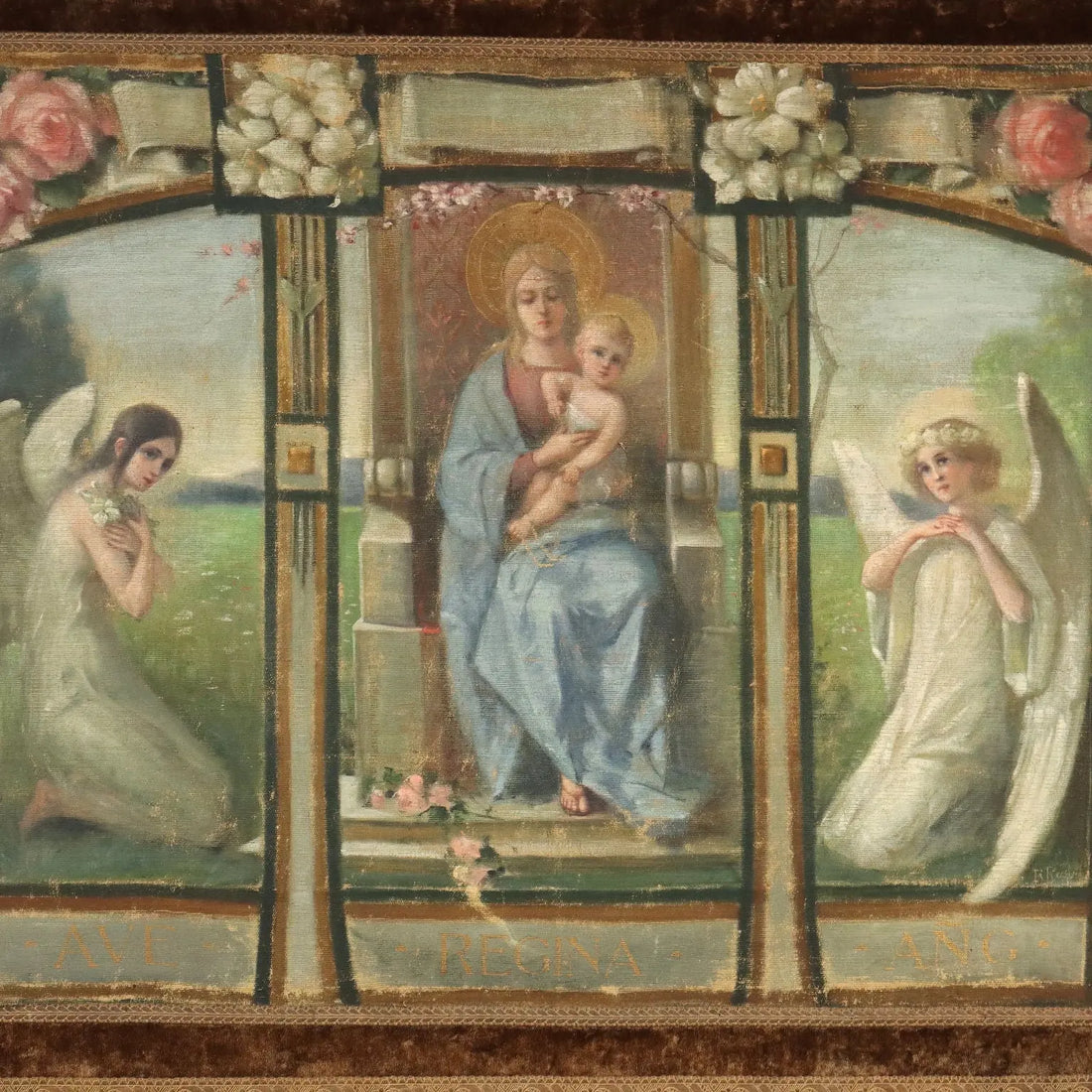 Antique Standard Religious Subject Painting on Canvas XIX-XX Century | Art | 20th Century