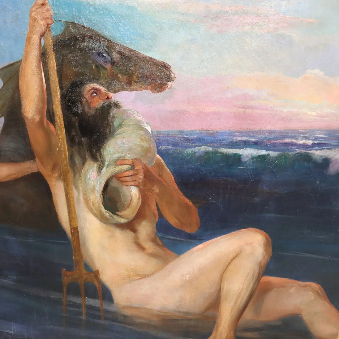 Modern Painting Signed Luigi Brignoli Oil on Canvas 1935 - The Birth of Venus, 1935 | Art | 20th Century