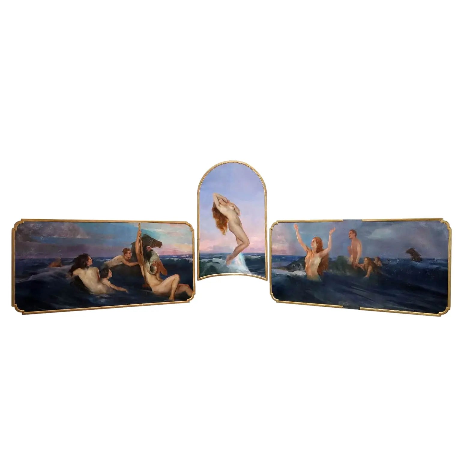 Modern Painting Signed Luigi Brignoli Oil on Canvas 1935 - The Birth of Venus, 1935 | Art | 20th Century
