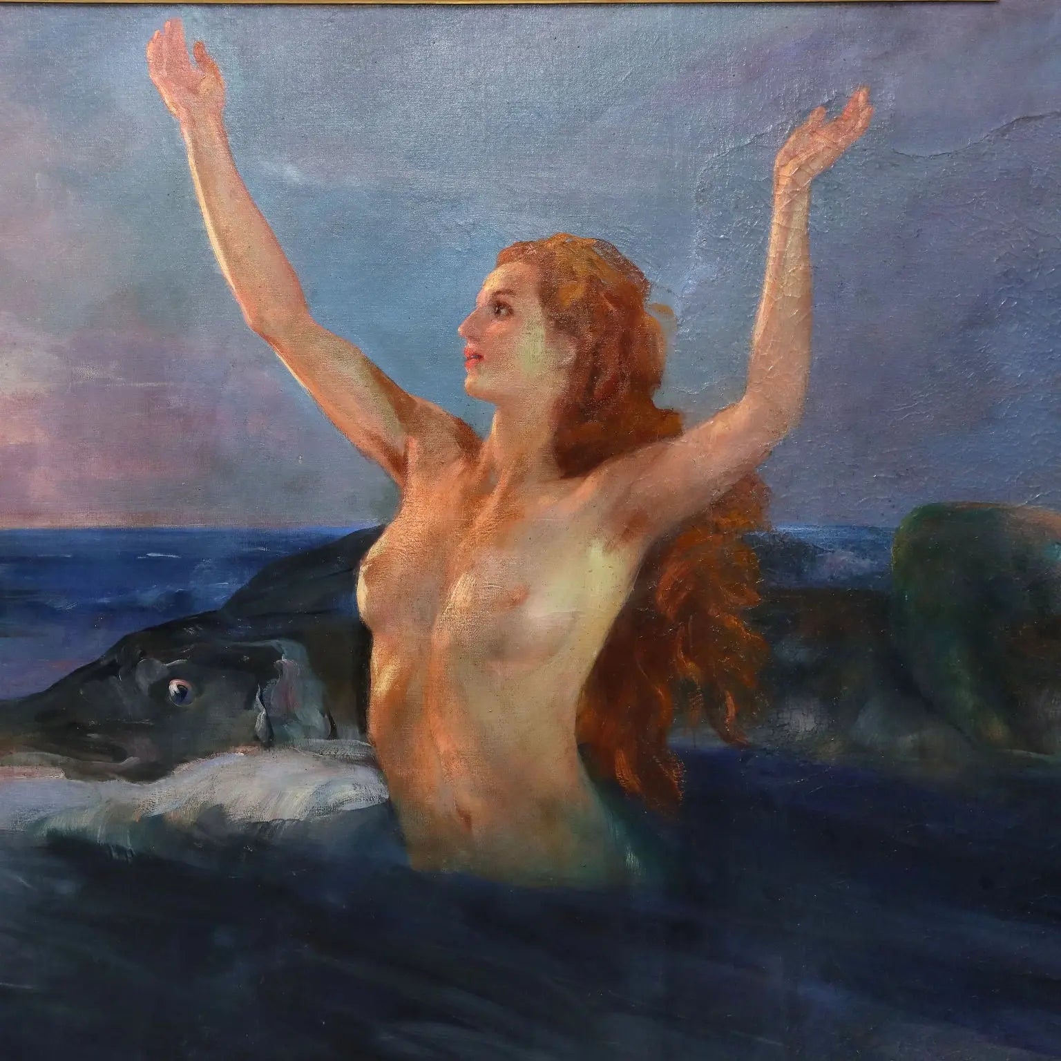 Modern Painting Signed Luigi Brignoli Oil on Canvas 1935 - The Birth of Venus, 1935 | Art | 20th Century
