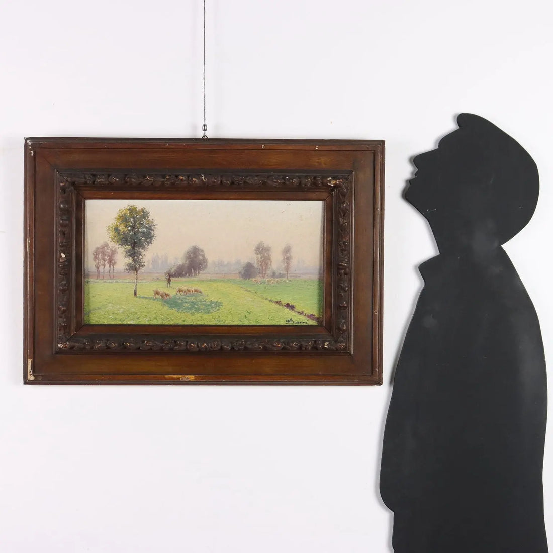 Antique Painting Signed R.lo Pellegrini Oil on Hardboard XX Century | Art | 20th Century
